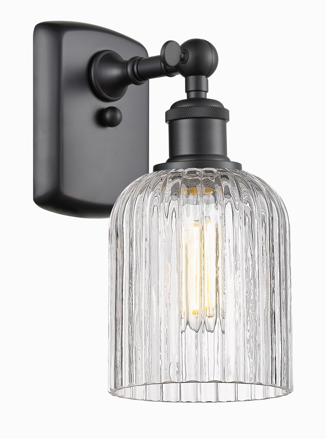 One Light Wall Sconce by Innovations - Ballston Collection, Matte Black Finish - 516-1W-BK-G559-5CL
