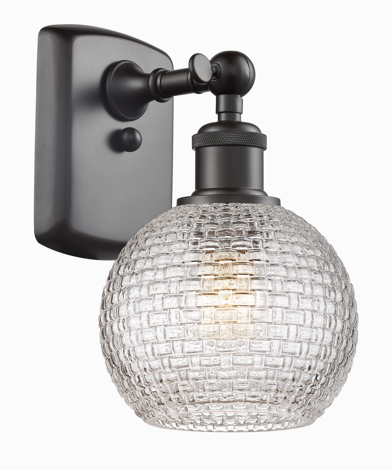 One Light Wall Sconce by Innovations - Ballston Collection, Oil Rubbed Bronze Finish - 516-1W-OB-G122C-6CL