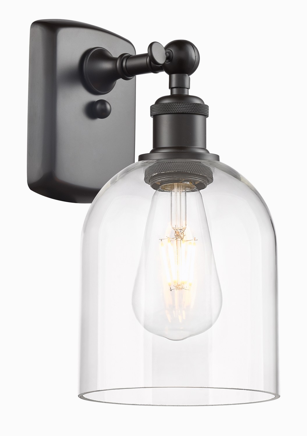 One Light Wall Sconce by Innovations - Ballston Collection, Oil Rubbed Bronze Finish - 516-1W-OB-G558-6CL
