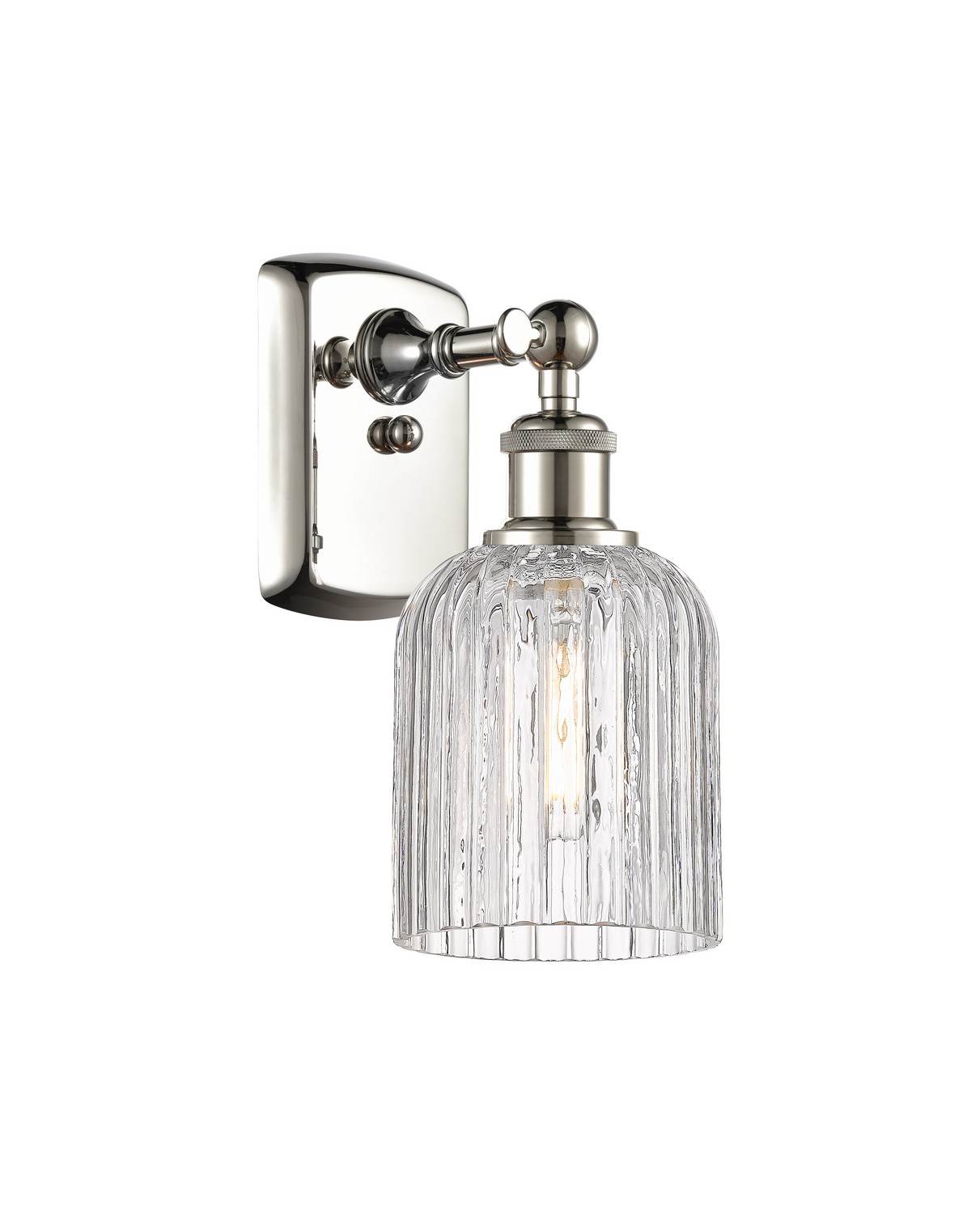 One Light Wall Sconce by Innovations - Ballston Collection, Polished Nickel Finish - 516-1W-PN-G559-5CL