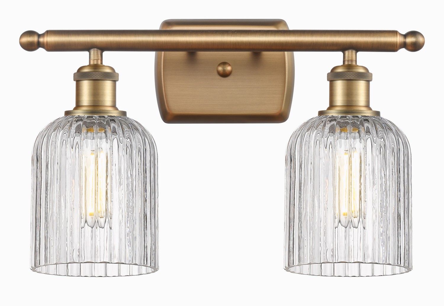 Two Light Bath Vanity by Innovations - Ballston Collection, Brushed Brass Finish - 516-2W-BB-G559-5CL