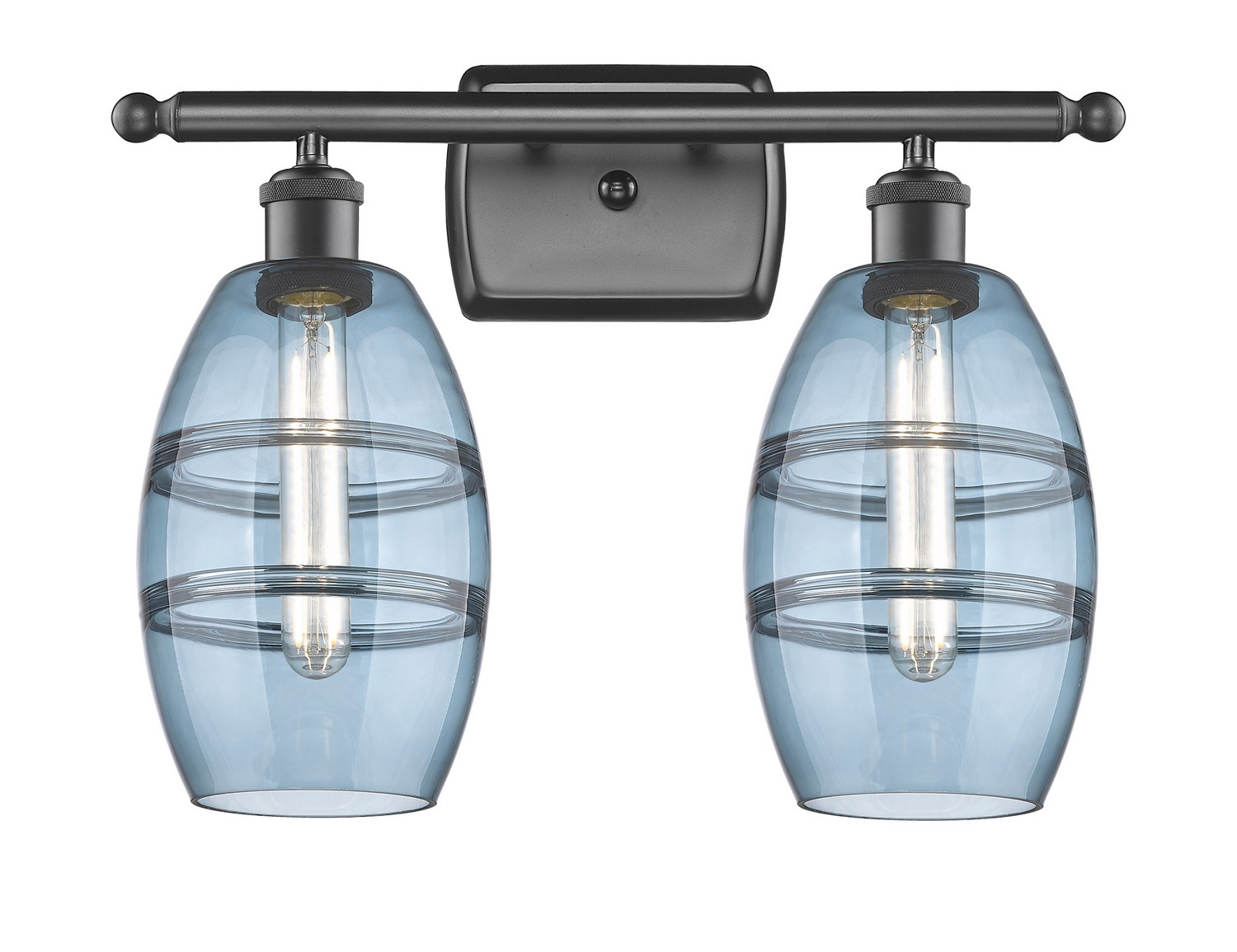 Two Light Bath Vanity by Innovations - Ballston Collection, Oil Rubbed Bronze Finish - 516-2W-OB-G557-6BL