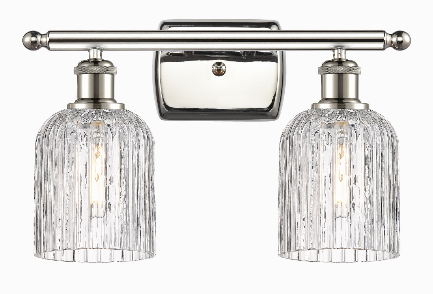 Two Light Bath Vanity by Innovations - Ballston Collection, Polished Nickel Finish - 516-2W-PN-G559-5CL