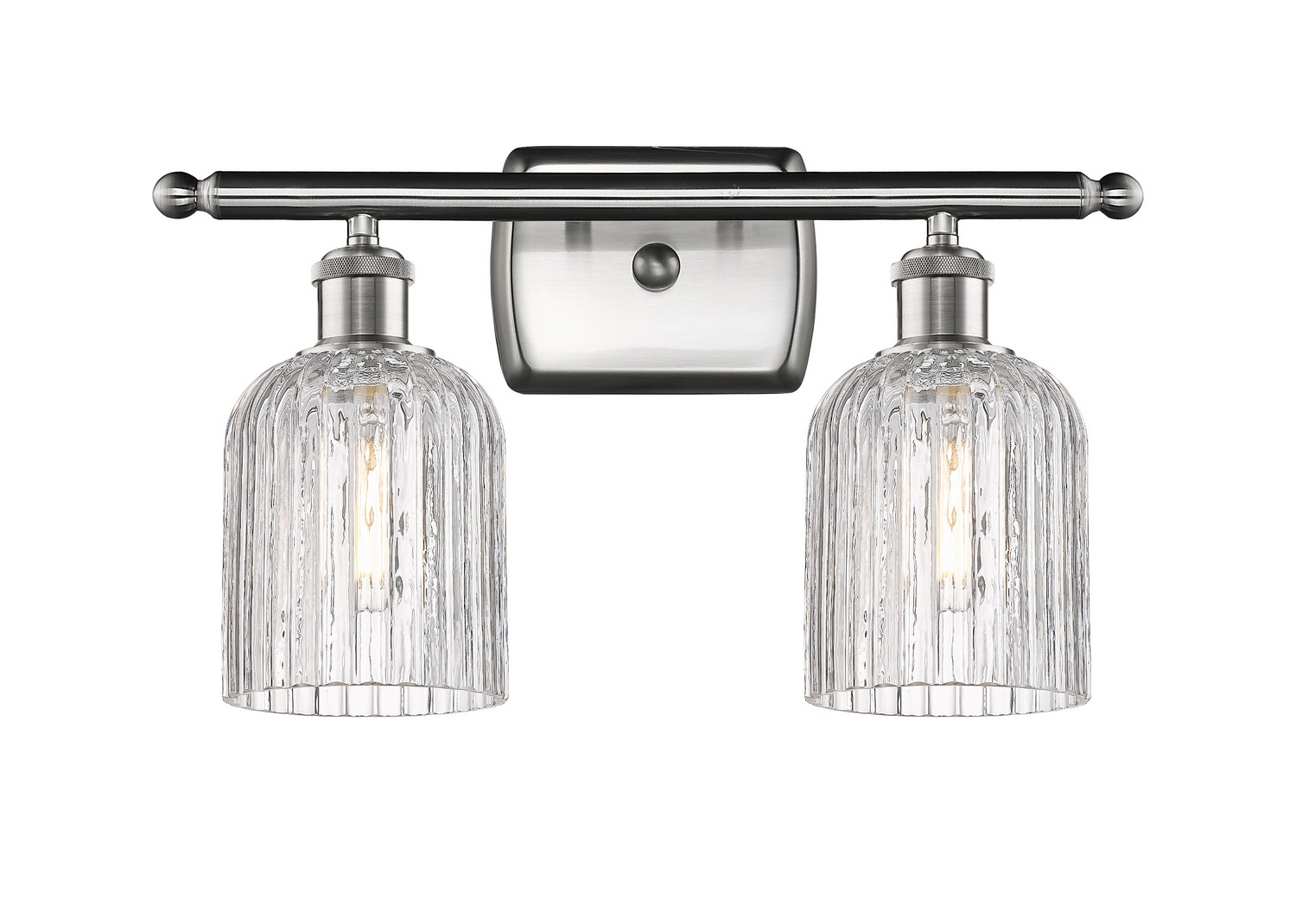 Two Light Bath Vanity by Innovations - Ballston Collection, Brushed Satin Nickel Finish - 516-2W-SN-G559-5CL