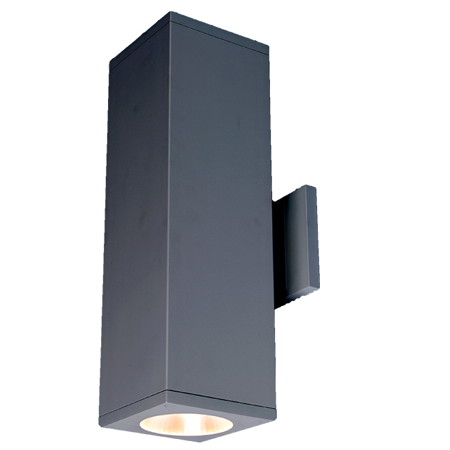 WAC Lighting DC-WE06EM-S827S-GH Cube Arch LED 5.5 inch Graphite Sconce Wall Light in Spot, 85, 2700K, Straight Up/Down