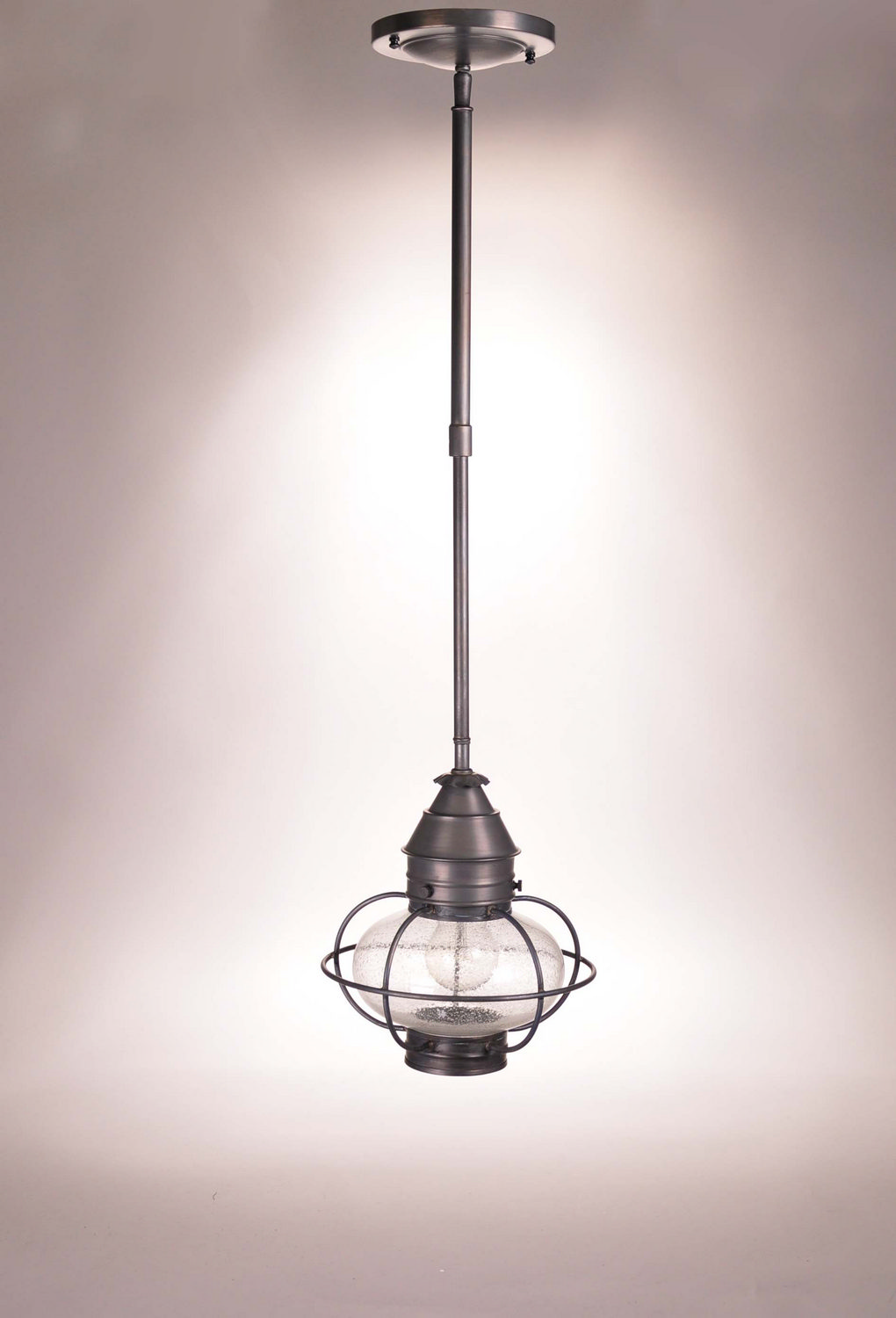 Northeast Lantern Onion Pendant One Light Pendant in Dark Brass - 2522-DB-MED-CSG-AP10