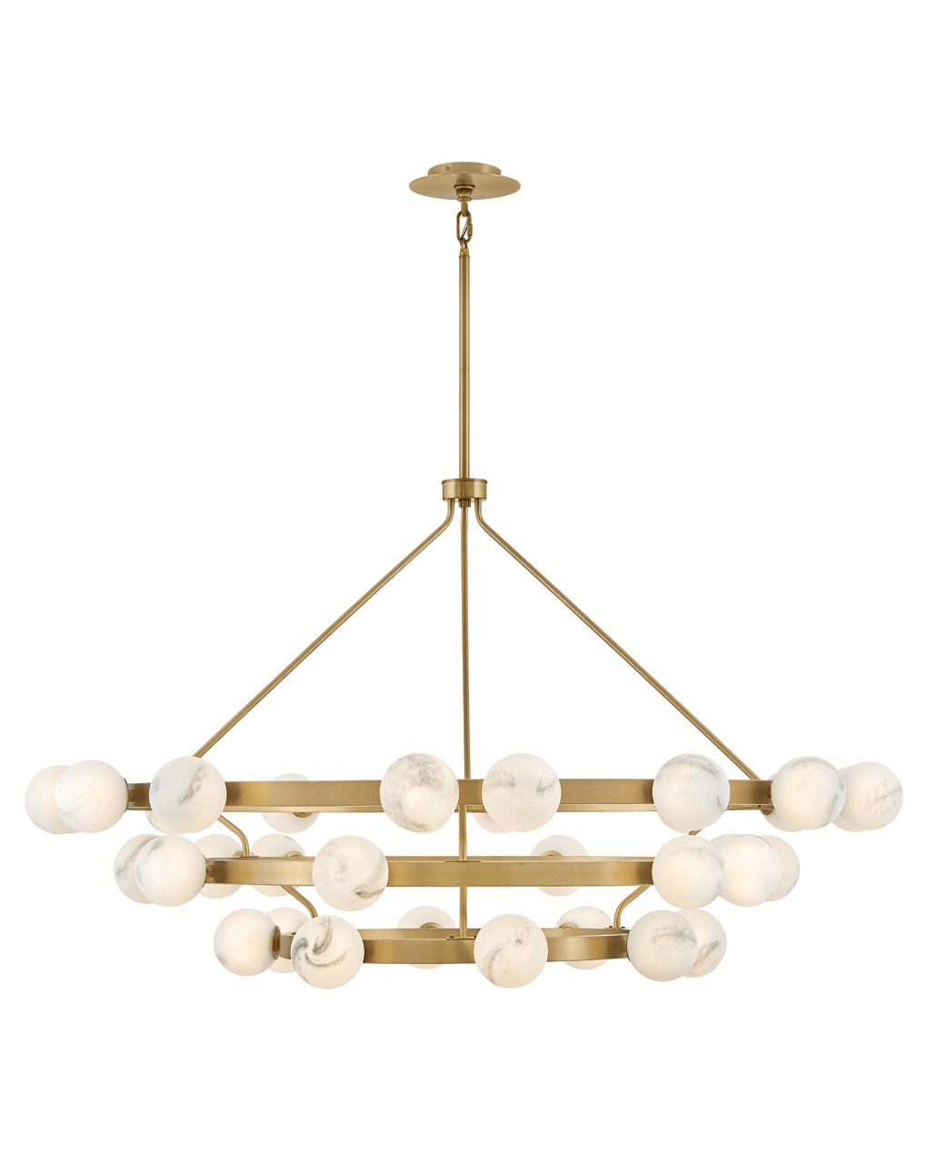 Fredrick Ramond Selene LED Chandelier in Lacquered Brass - FR41908LCB