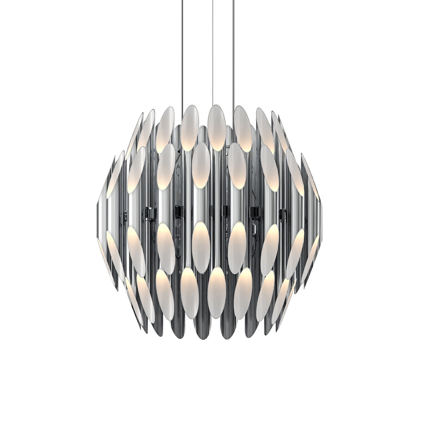 Photos - Chandelier / Lamp Sonneman Polished Chrome LED Pendant from the Chimes Collection 2047.01