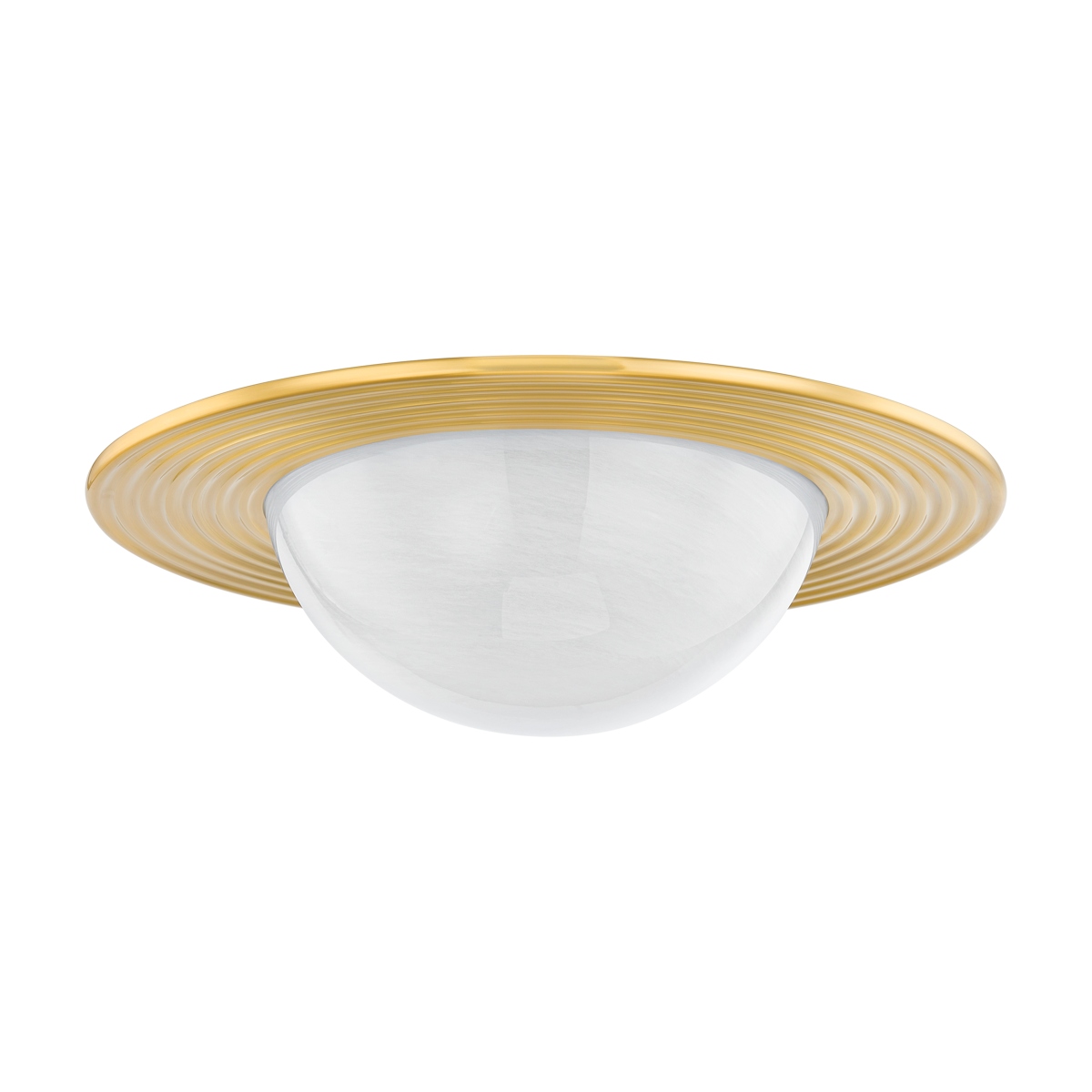 Aged Brass LED Flush Mount from the Geraldton Collection