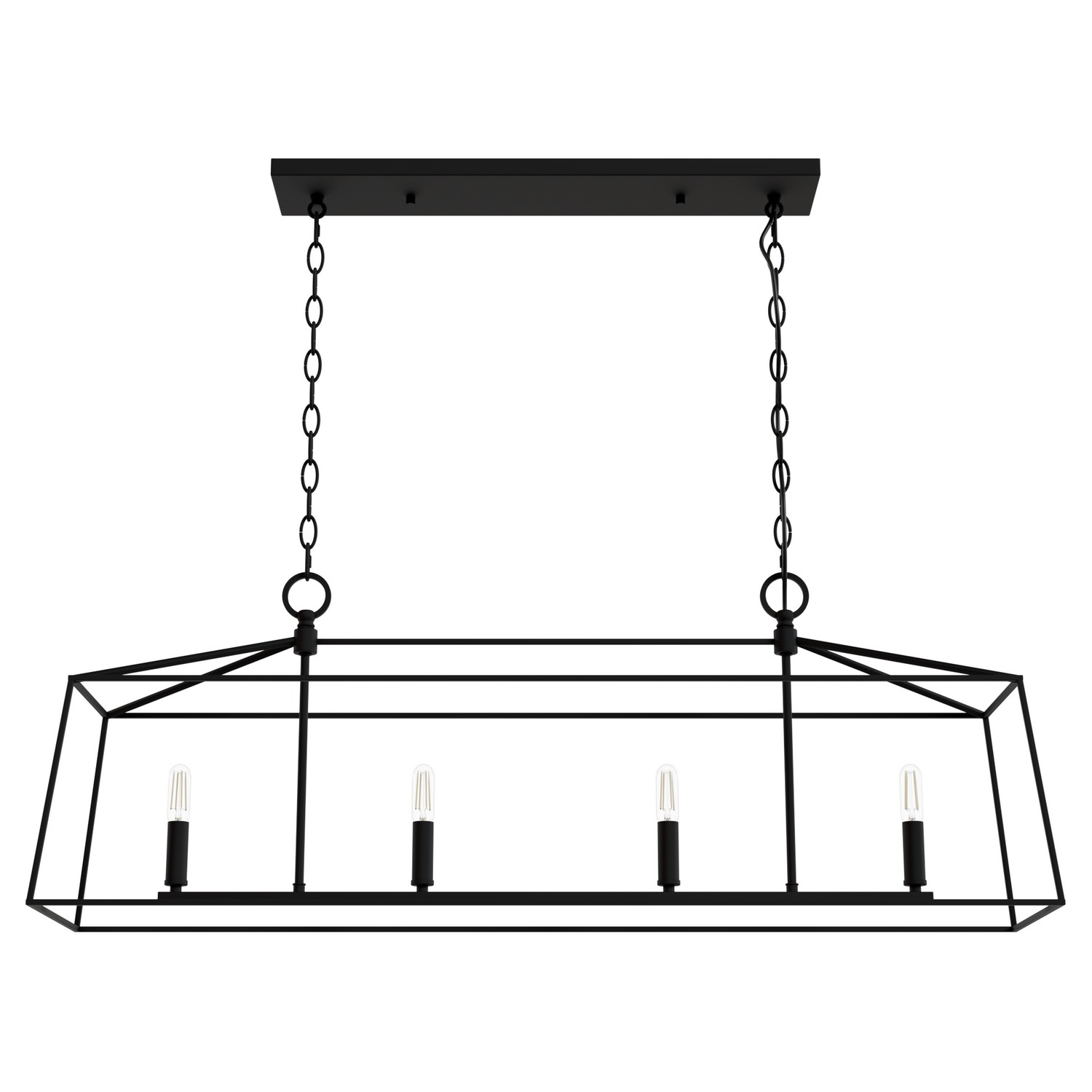 Photos - Chandelier / Lamp Hunter Fans Matte Black Chandelier from the Fair Oaks Collection 13099 