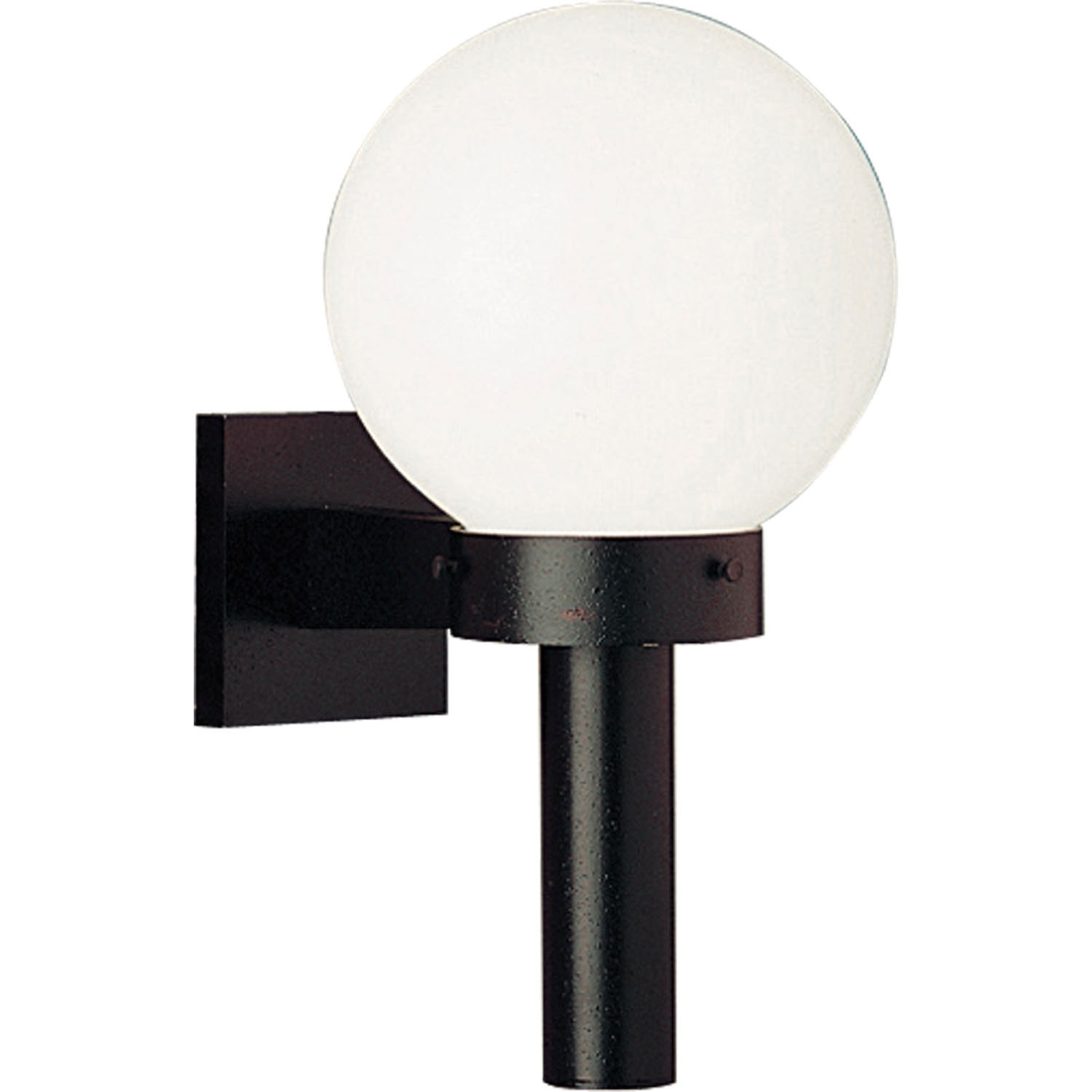 PROG P5626-60 BLACK WHITE GLOBE OUTDOOR WALL LANTERN 8"D 1-100A