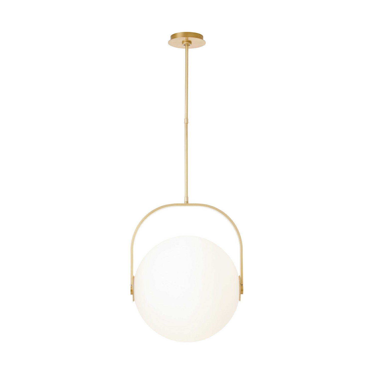 Visual Comfort Modern Fues LED Pendant in Natural Brass - SLPD10327OPNB