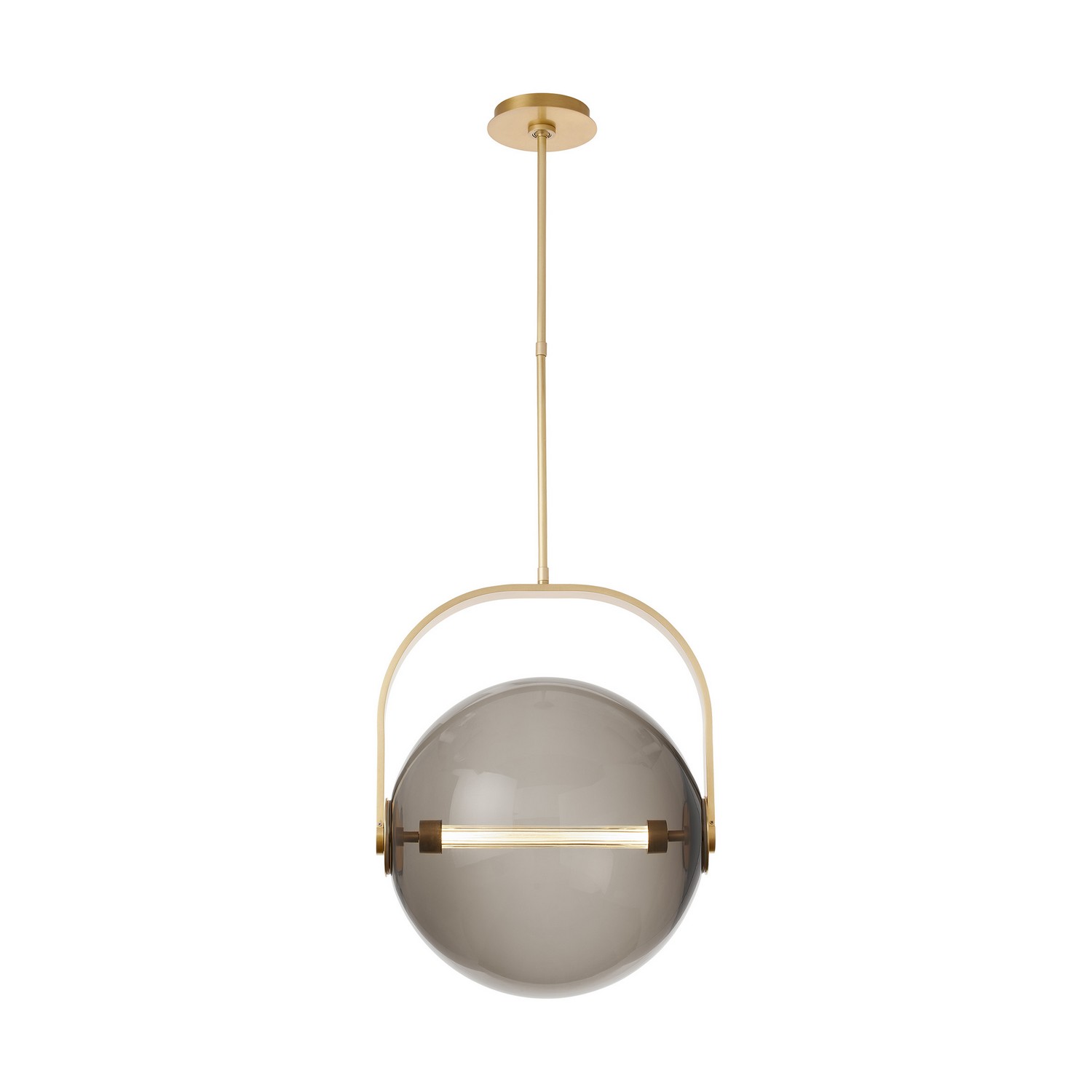Visual Comfort Modern Fues LED Pendant in Natural Brass - SLPD10327TSMNB