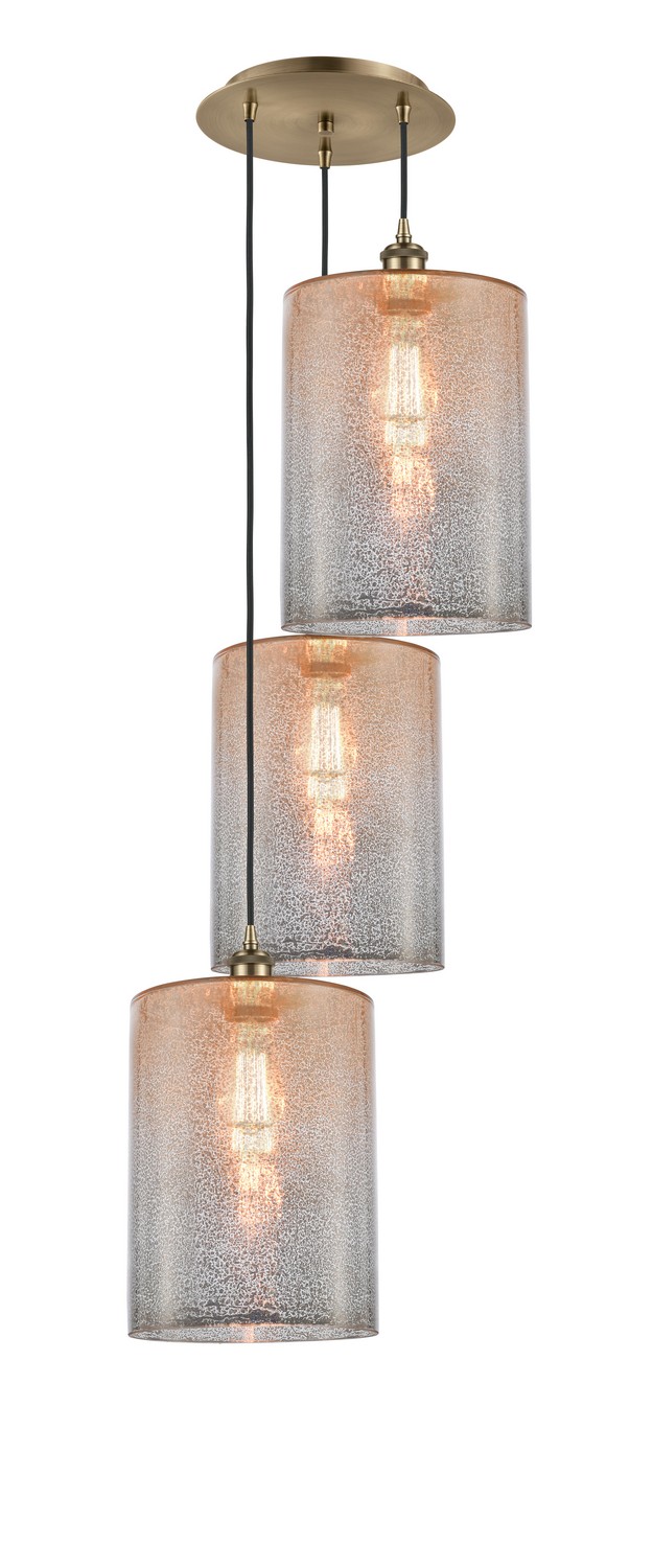 Three Light Pendant by Innovations - Ballston Collection, Antique Brass Finish - 113B-3P-AB-G116-L