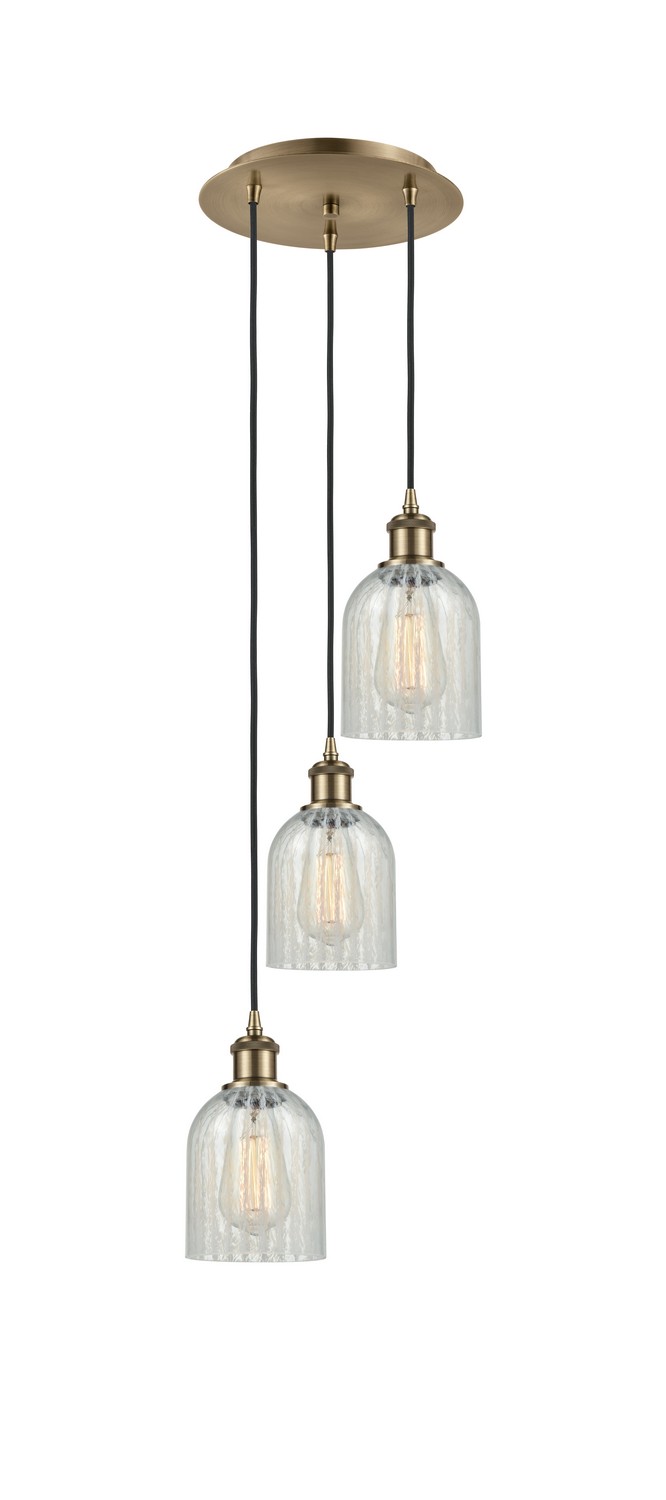Three Light Pendant by Innovations - Ballston Collection, Antique Brass Finish - 113B-3P-AB-G2511