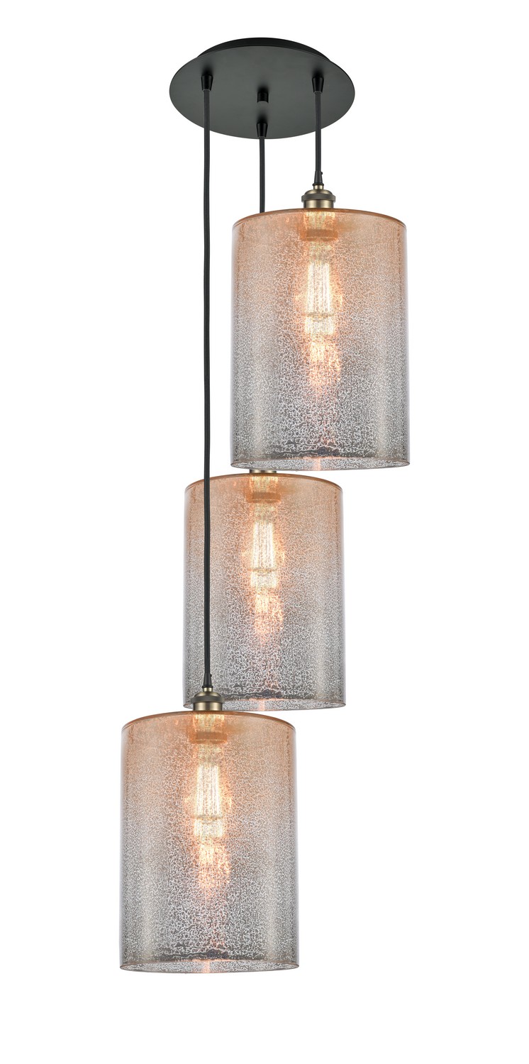 Three Light Pendant by Innovations - Ballston Collection, Black Antique Brass Finish - 113B-3P-BAB-G116-L