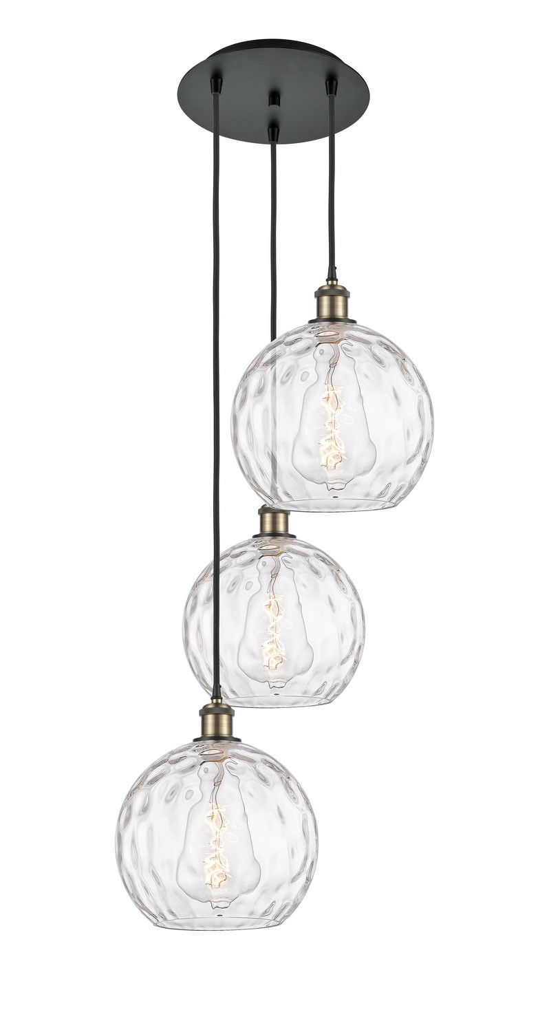 Three Light Pendant by Innovations - Ballston Collection, Black Antique Brass Finish - 113B-3P-BAB-G1215-10