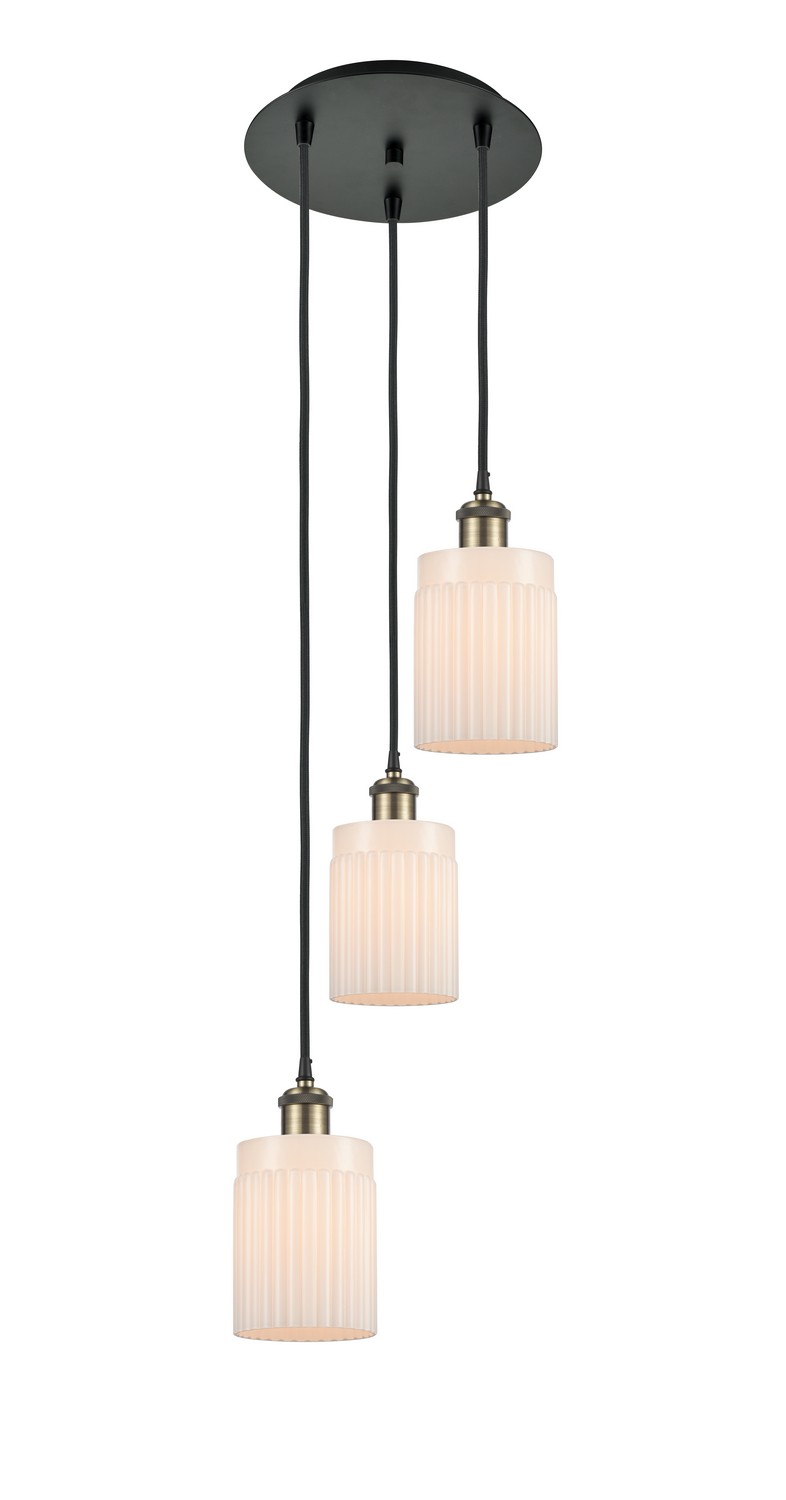 Three Light Pendant by Innovations - Ballston Collection, Black Antique Brass Finish - 113B-3P-BAB-G341