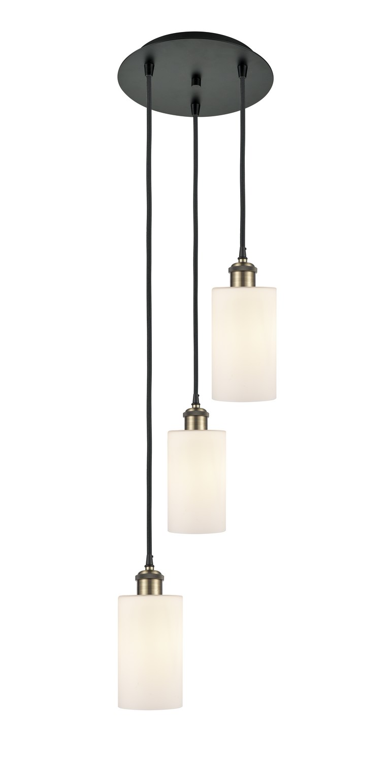 Three Light Pendant by Innovations - Ballston Collection, Black Antique Brass Finish - 113B-3P-BAB-G801