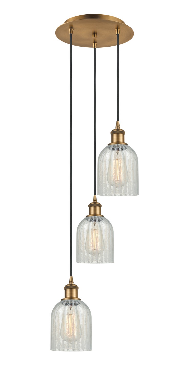 Three Light Pendant by Innovations - Ballston Collection, Brushed Brass Finish - 113B-3P-BB-G2511