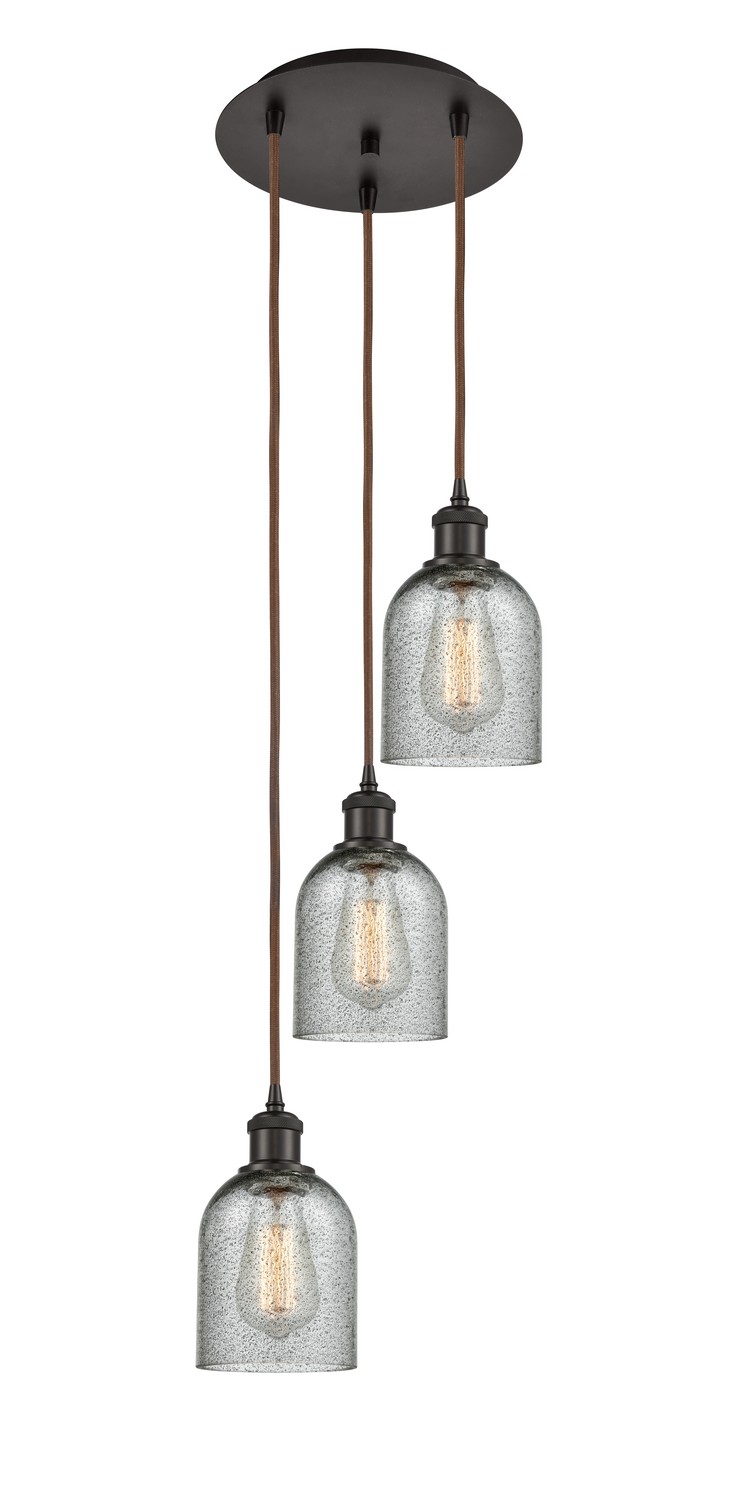 Three Light Pendant by Innovations - Ballston Collection, Oil Rubbed Bronze Finish - 113B-3P-OB-G257
