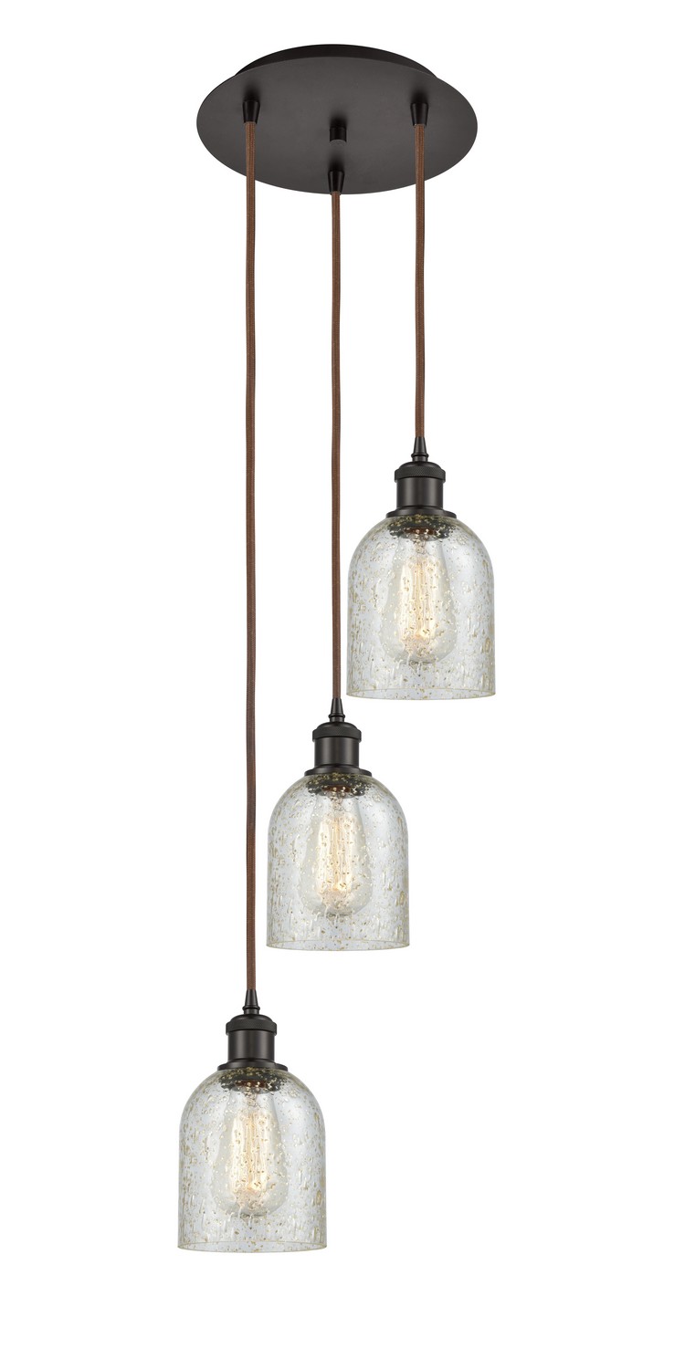 Three Light Pendant by Innovations - Ballston Collection, Oil Rubbed Bronze Finish - 113B-3P-OB-G259
