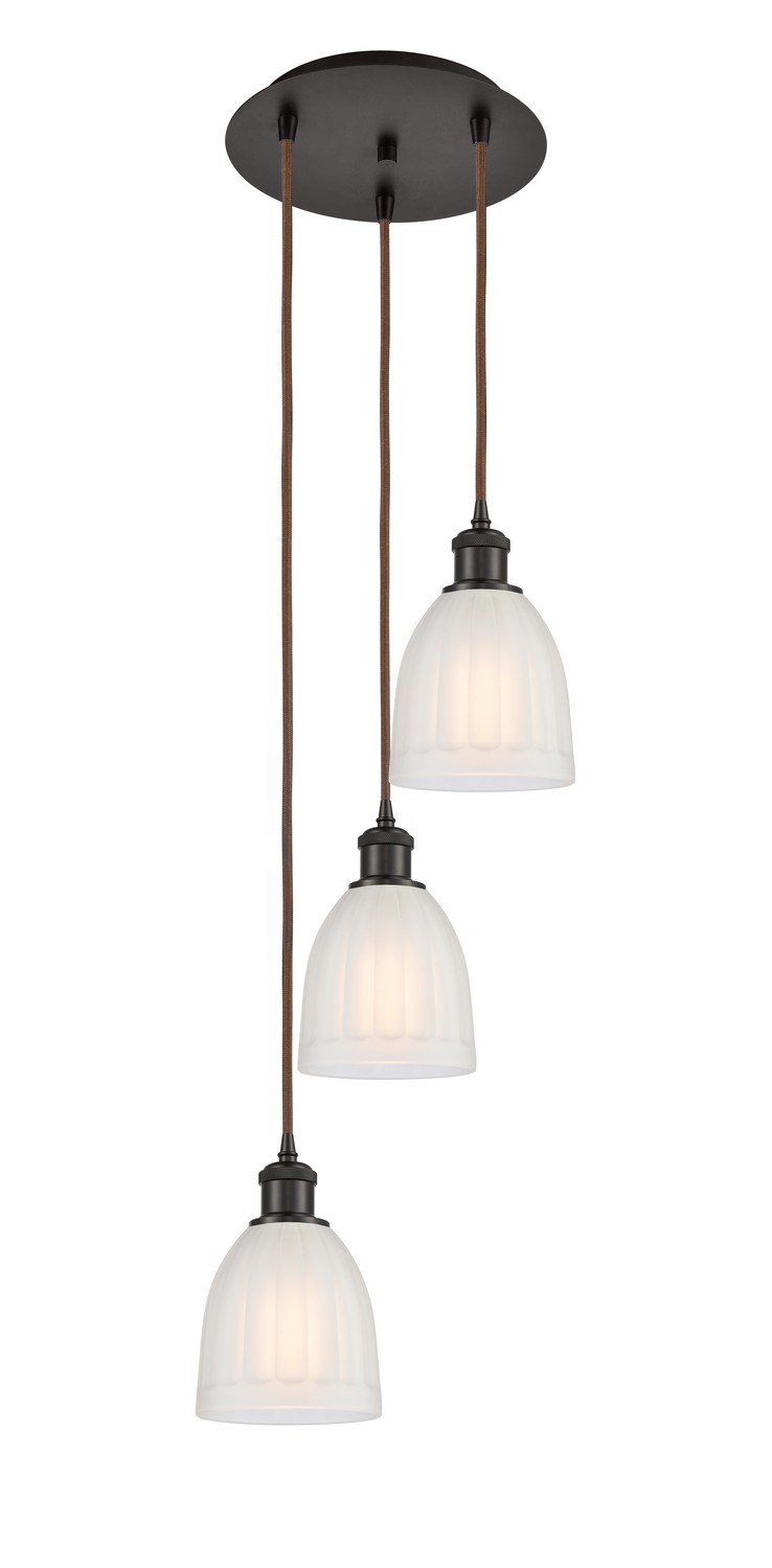 Three Light Pendant by Innovations - Ballston Collection, Oil Rubbed Bronze Finish - 113B-3P-OB-G441