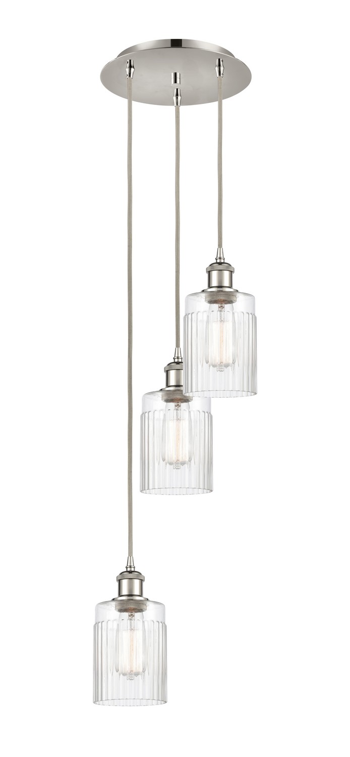 Three Light Pendant by Innovations - Ballston Collection, Polished Nickel Finish - 113B-3P-PN-G342