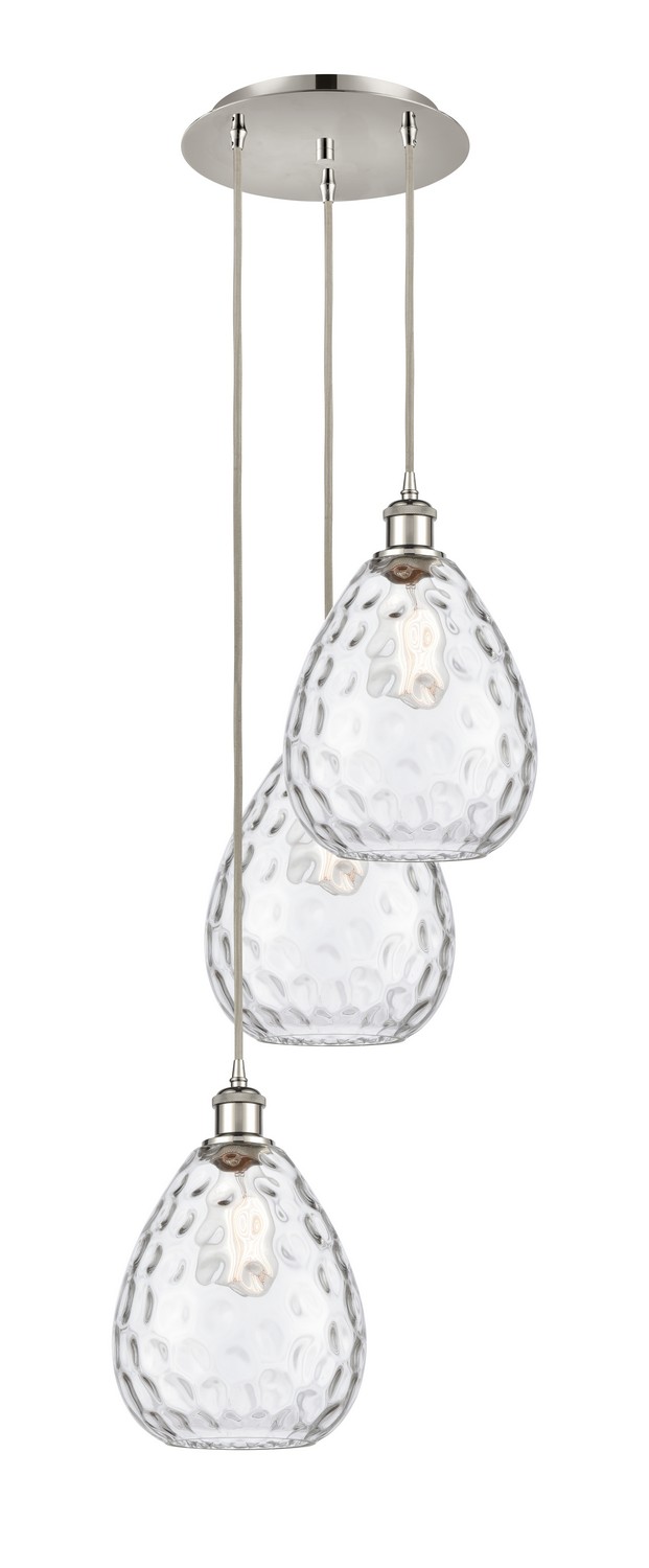 Three Light Pendant by Innovations - Ballston Collection, Polished Nickel Finish - 113B-3P-PN-G372