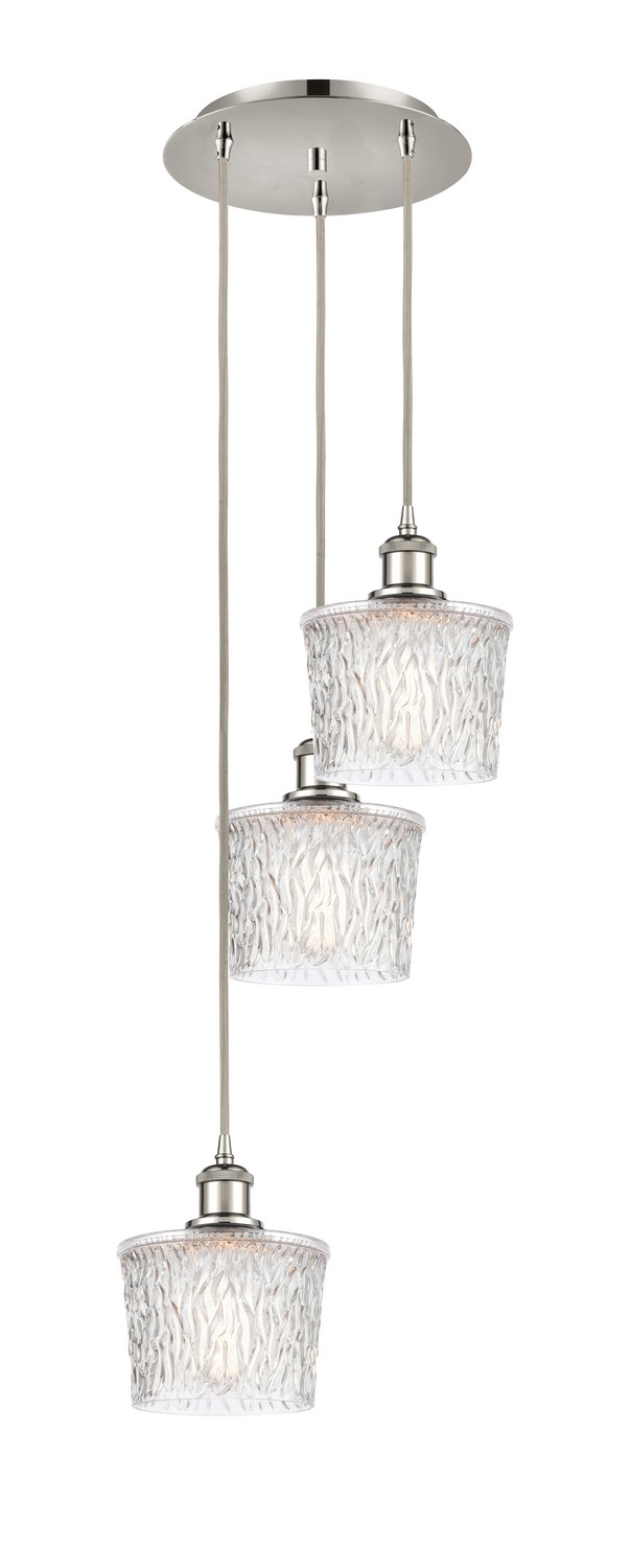 Three Light Pendant by Innovations - Ballston Collection, Polished Nickel Finish - 113B-3P-PN-G402
