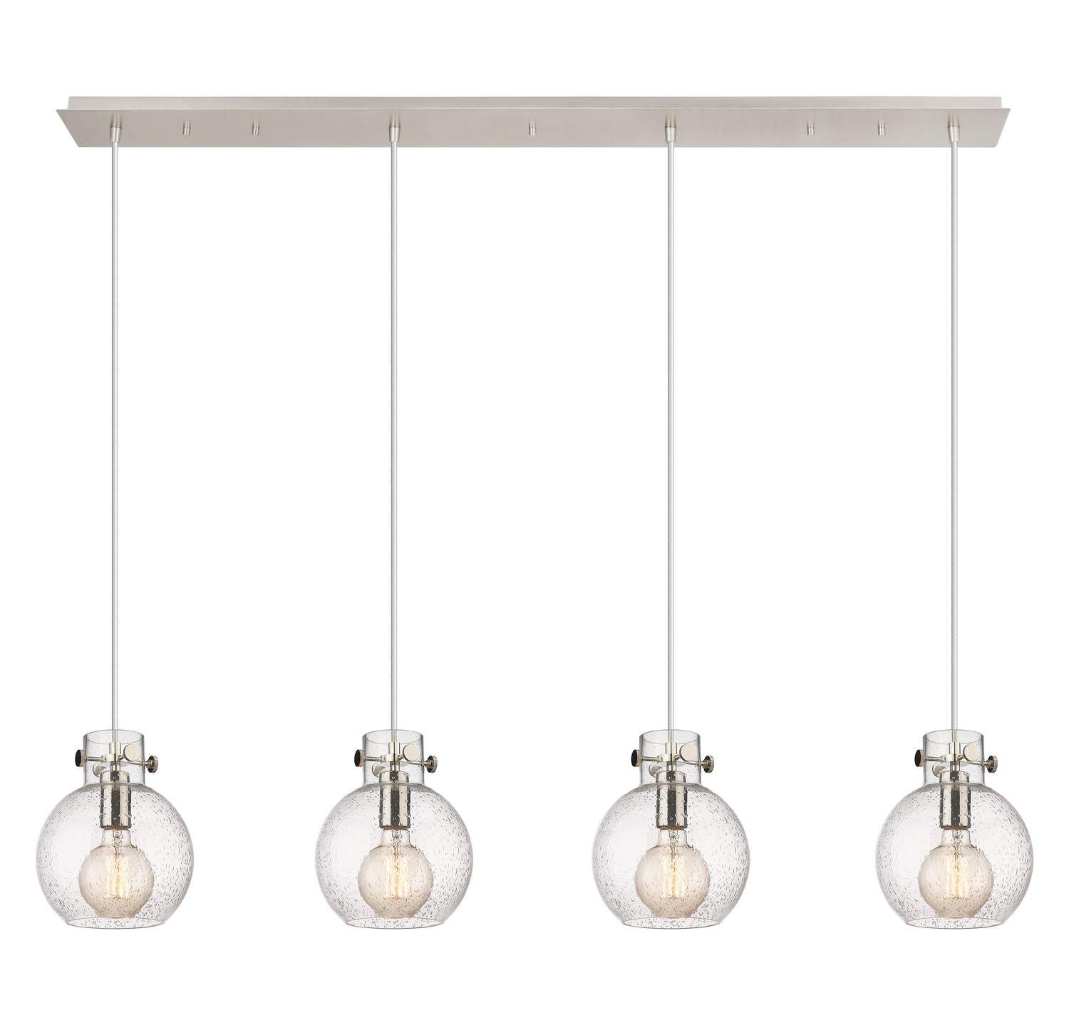 Four Light Linear Pendant by Innovations - Newton Collection, Polished Nickel Finish - 124-410-1PS-PN-G410-8SDY