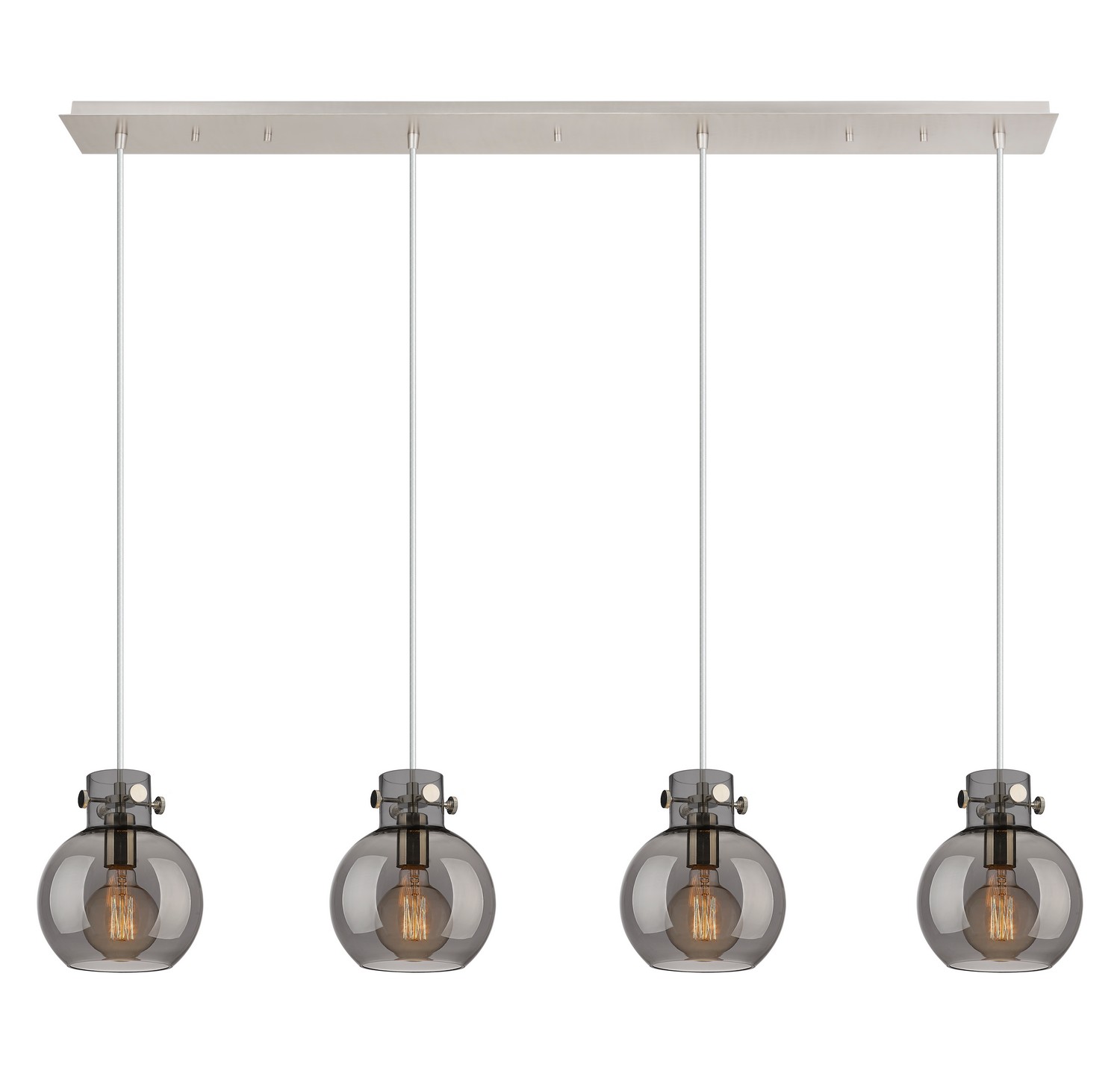 Four Light Linear Pendant by Innovations - Newton Collection, Polished Nickel Finish - 124-410-1PS-PN-G410-8SM