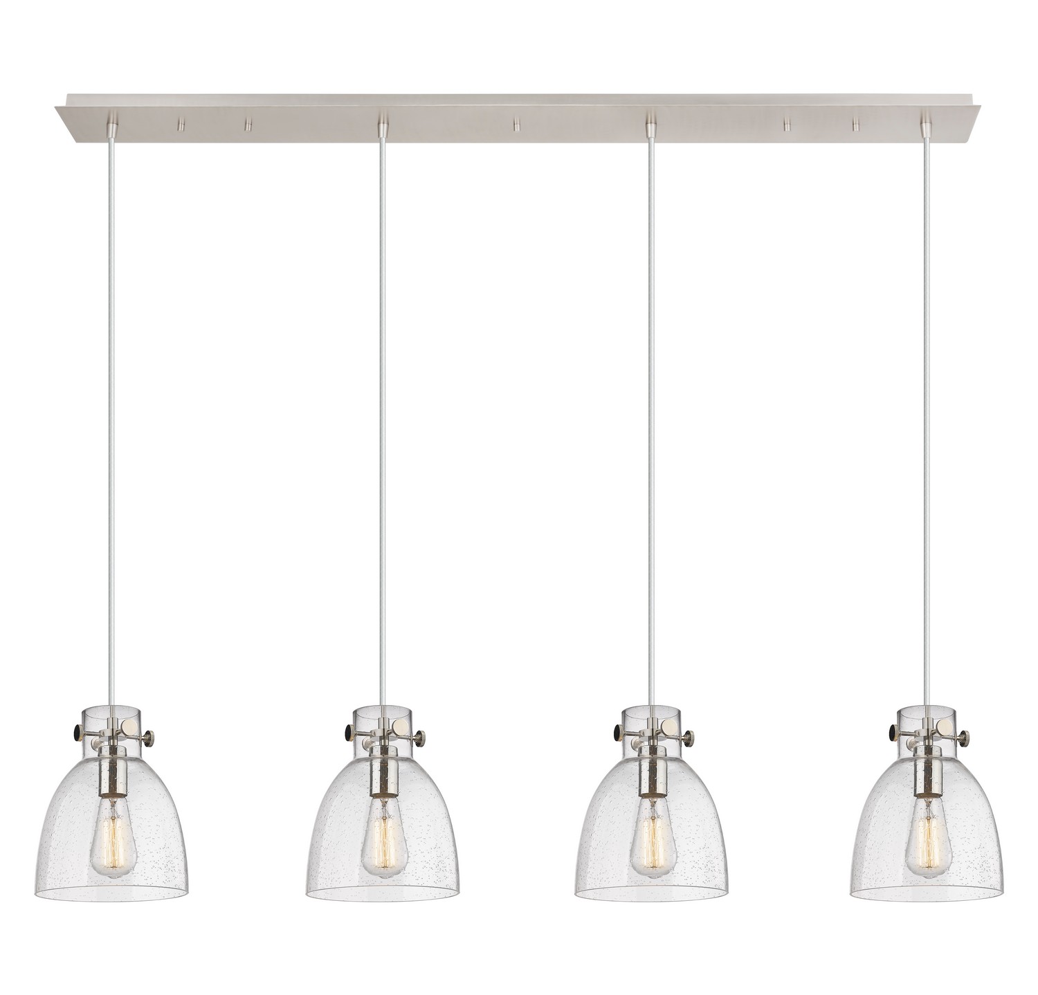 Four Light Linear Pendant by Innovations - Downtown Urban Collection, Polished Nickel Finish - 124-410-1PS-PN-G412-8SDY
