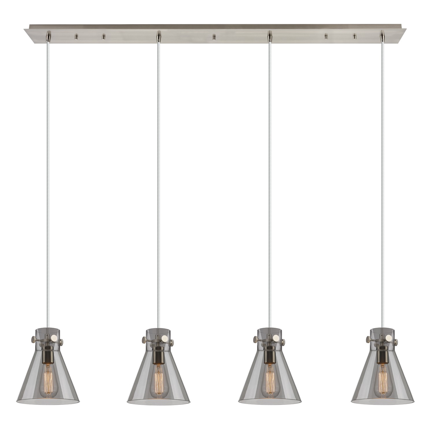 Four Light Linear Pendant by Innovations - Downtown Urban Collection, Brushed Satin Nickel Finish - 124-410-1PS-SN-G411-8SM