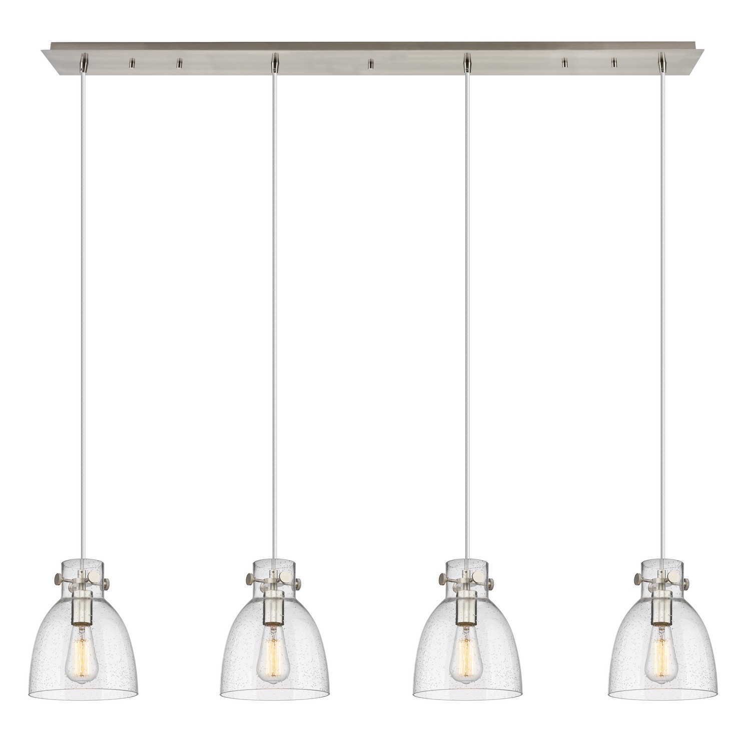 Four Light Linear Pendant by Innovations - Downtown Urban Collection, Brushed Satin Nickel Finish - 124-410-1PS-SN-G412-8SDY