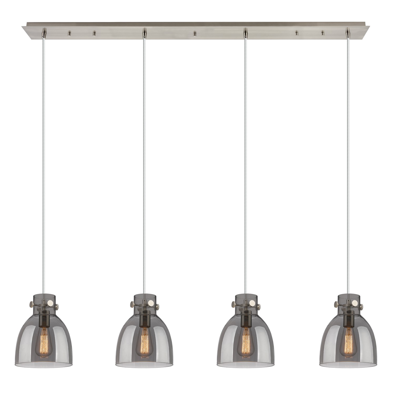 Four Light Linear Pendant by Innovations - Downtown Urban Collection, Brushed Satin Nickel Finish - 124-410-1PS-SN-G412-8SM