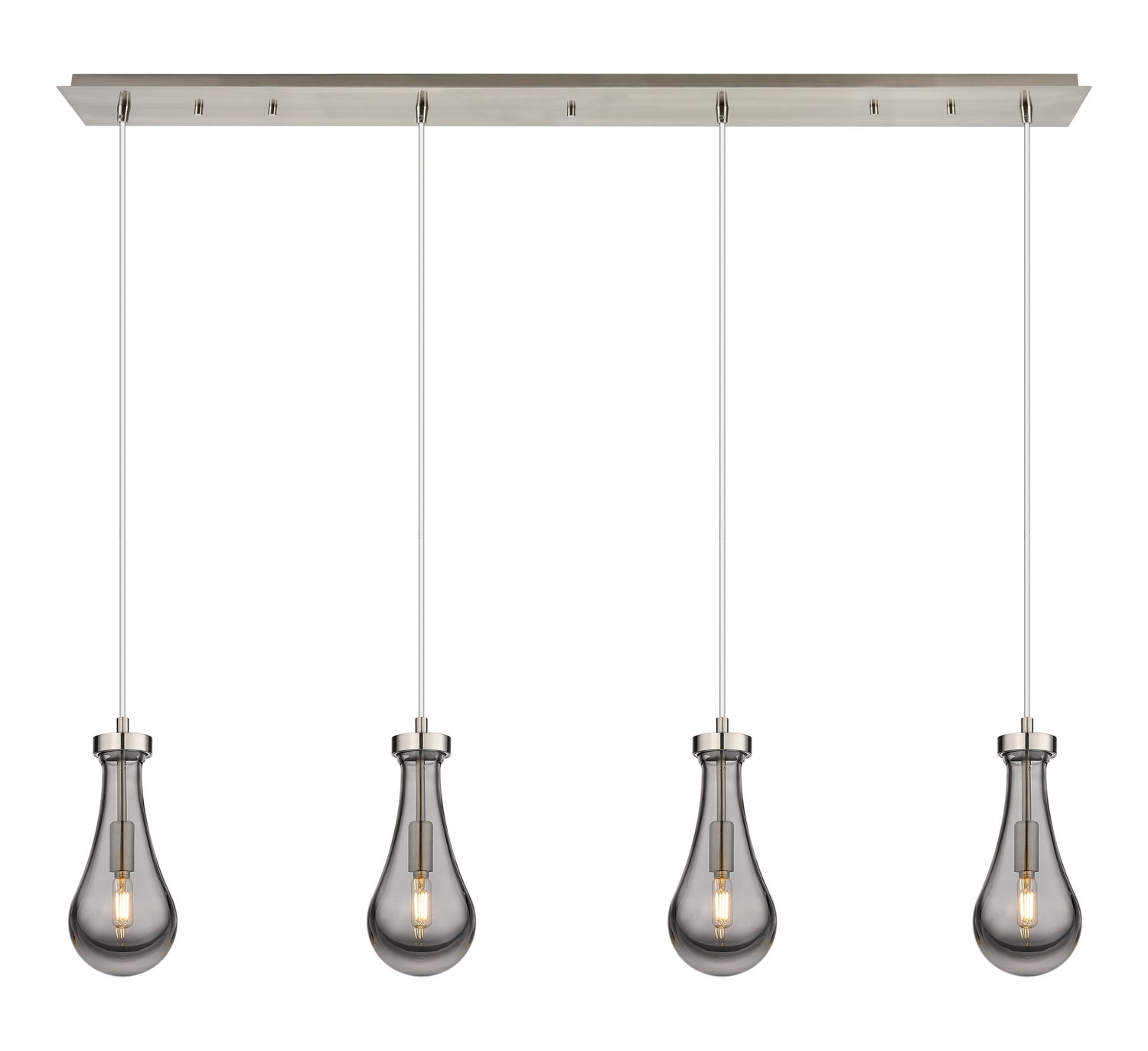 Four Light Linear Pendant by Innovations - Downtown Urban Collection, Brushed Satin Nickel Finish - 124-451-1P-SN-G451-5SM