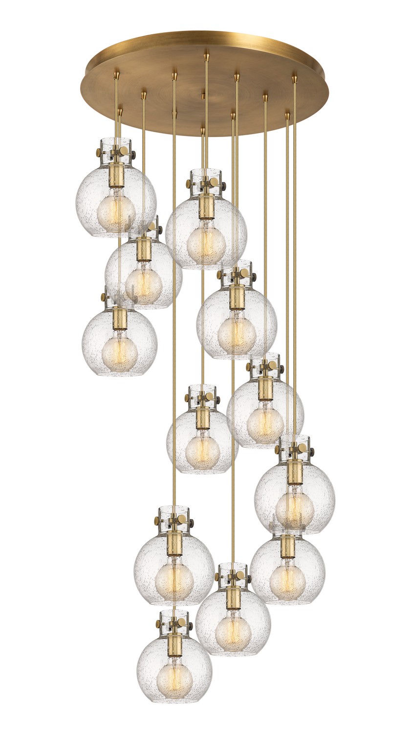 12 Light Pendant by Innovations - Newton Collection, Brushed Brass Finish - 126-410-1PS-BB-G410-8SDY