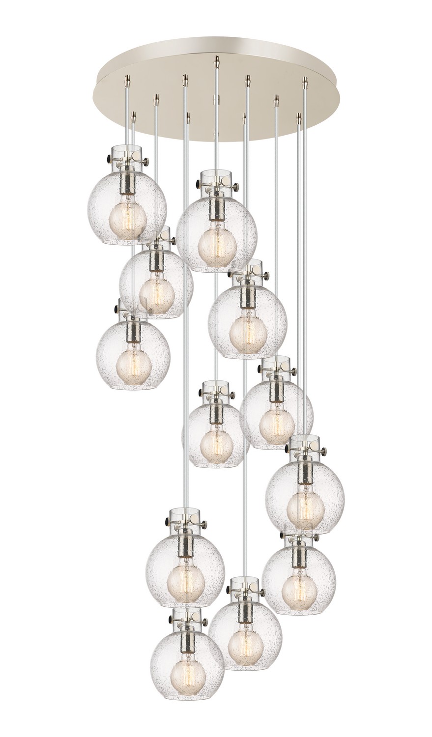 12 Light Pendant by Innovations - Newton Collection, Polished Nickel Finish - 126-410-1PS-PN-G410-8SDY