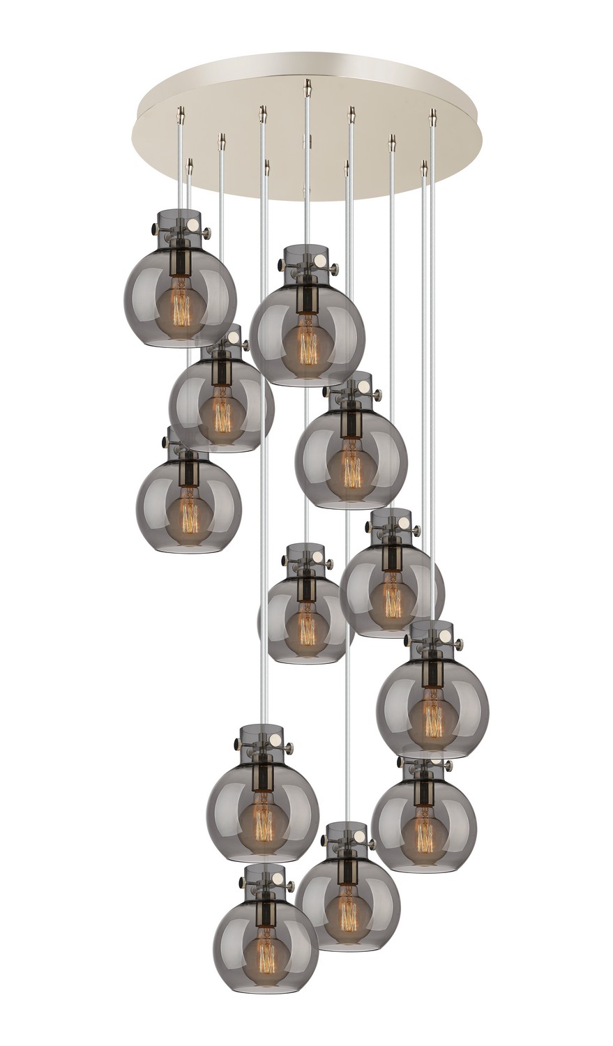 12 Light Pendant by Innovations - Newton Collection, Polished Nickel Finish - 126-410-1PS-PN-G410-8SM