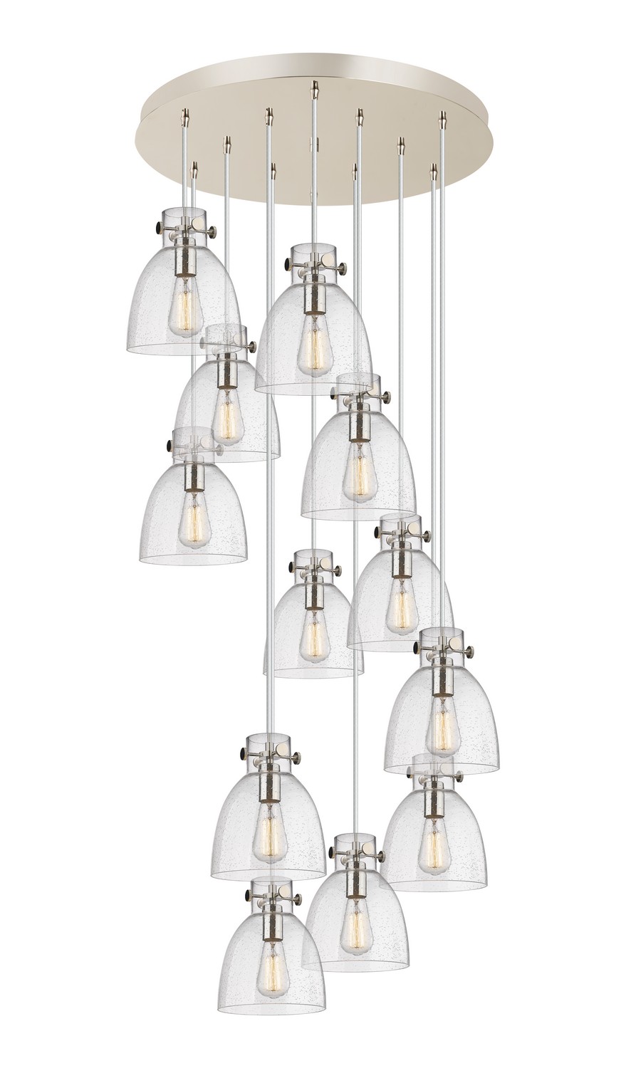12 Light Pendant by Innovations - Downtown Urban Collection, Polished Nickel Finish - 126-410-1PS-PN-G412-8SDY