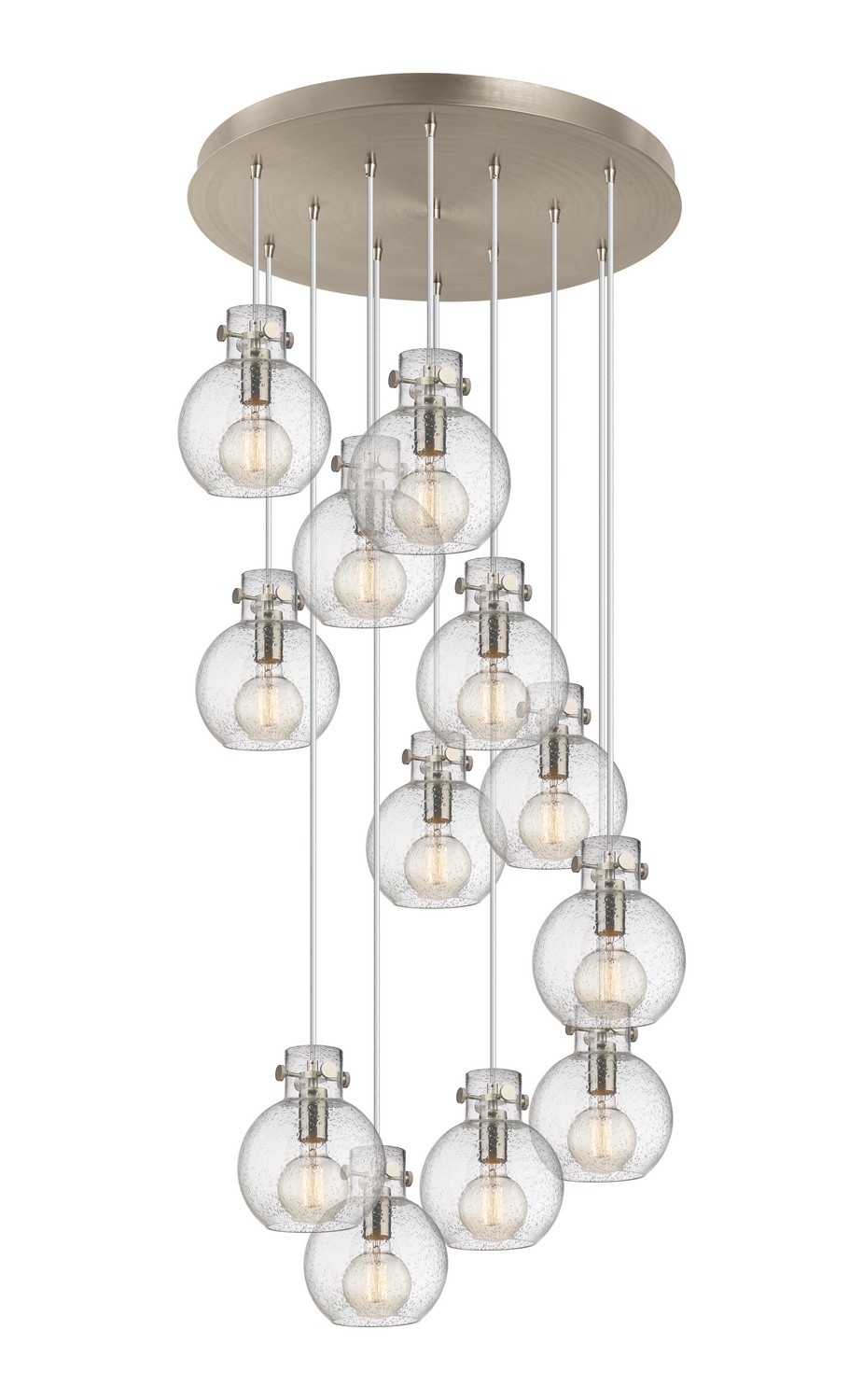12 Light Pendant by Innovations - Newton Collection, Brushed Satin Nickel Finish - 126-410-1PS-SN-G410-8SDY