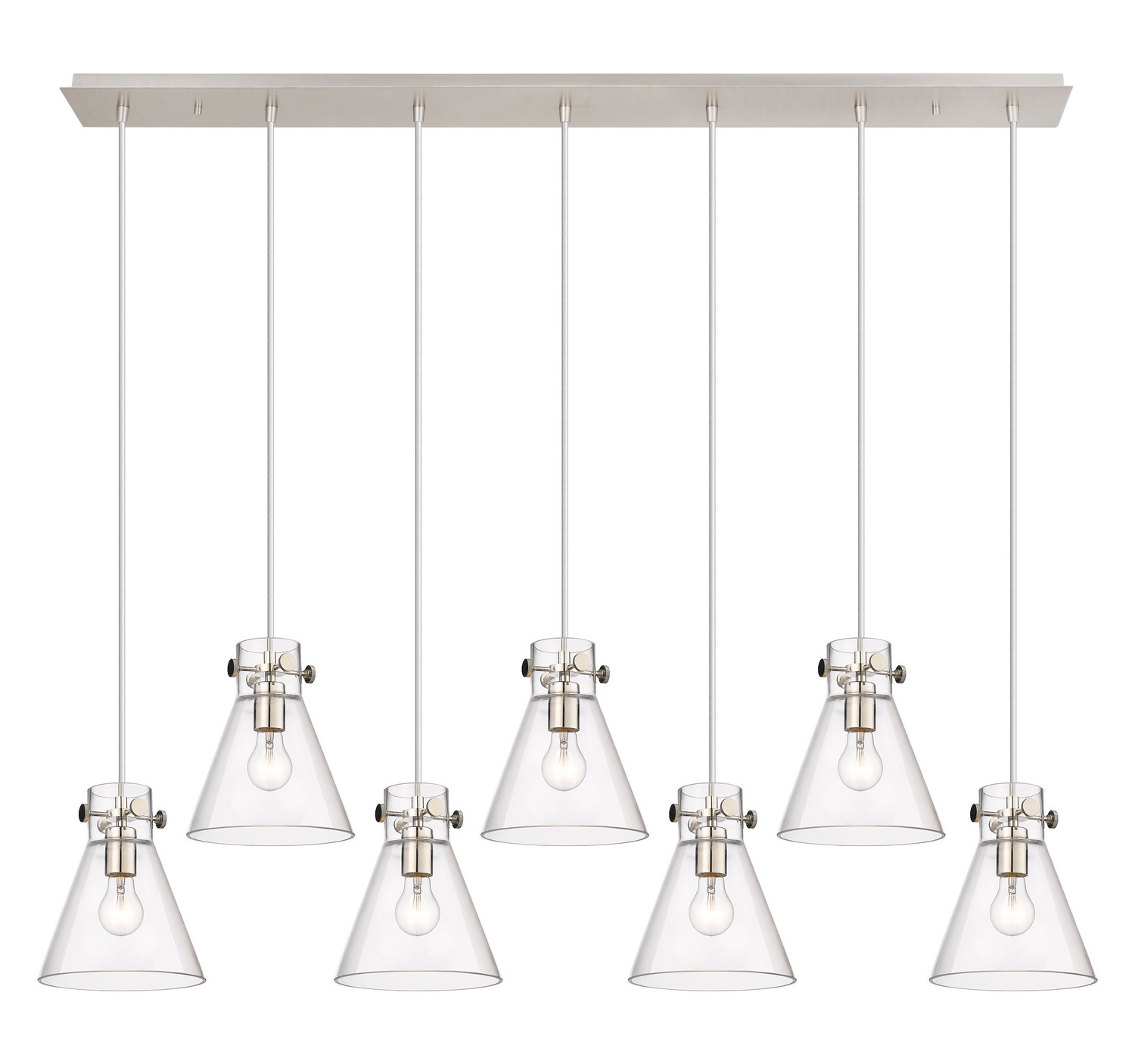 Seven Light Linear Pendant by Innovations - Downtown Urban Collection, Polished Nickel Finish - 127-410-1PS-PN-G411-8CL