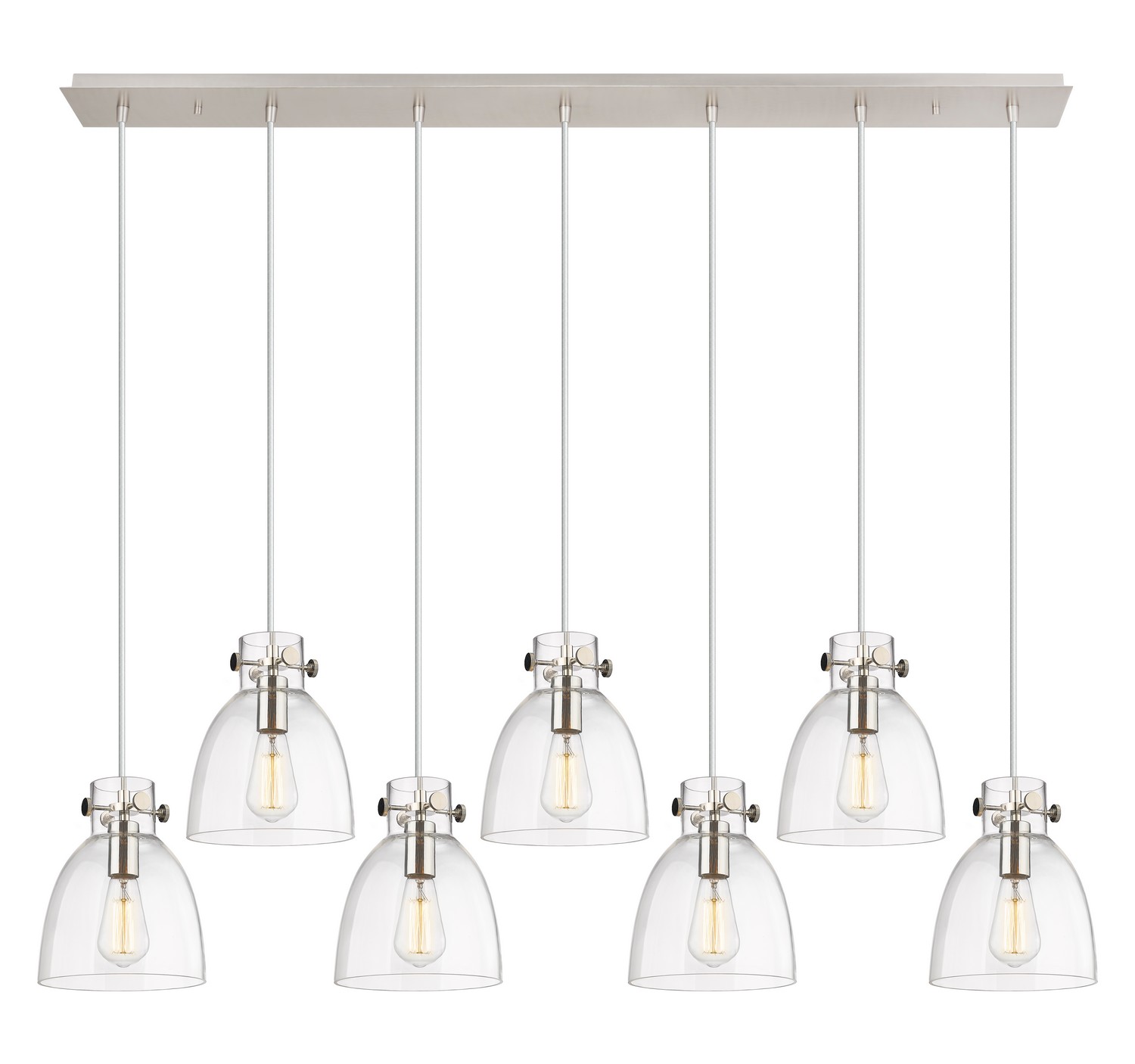 Seven Light Linear Pendant by Innovations - Downtown Urban Collection, Polished Nickel Finish - 127-410-1PS-PN-G412-8CL