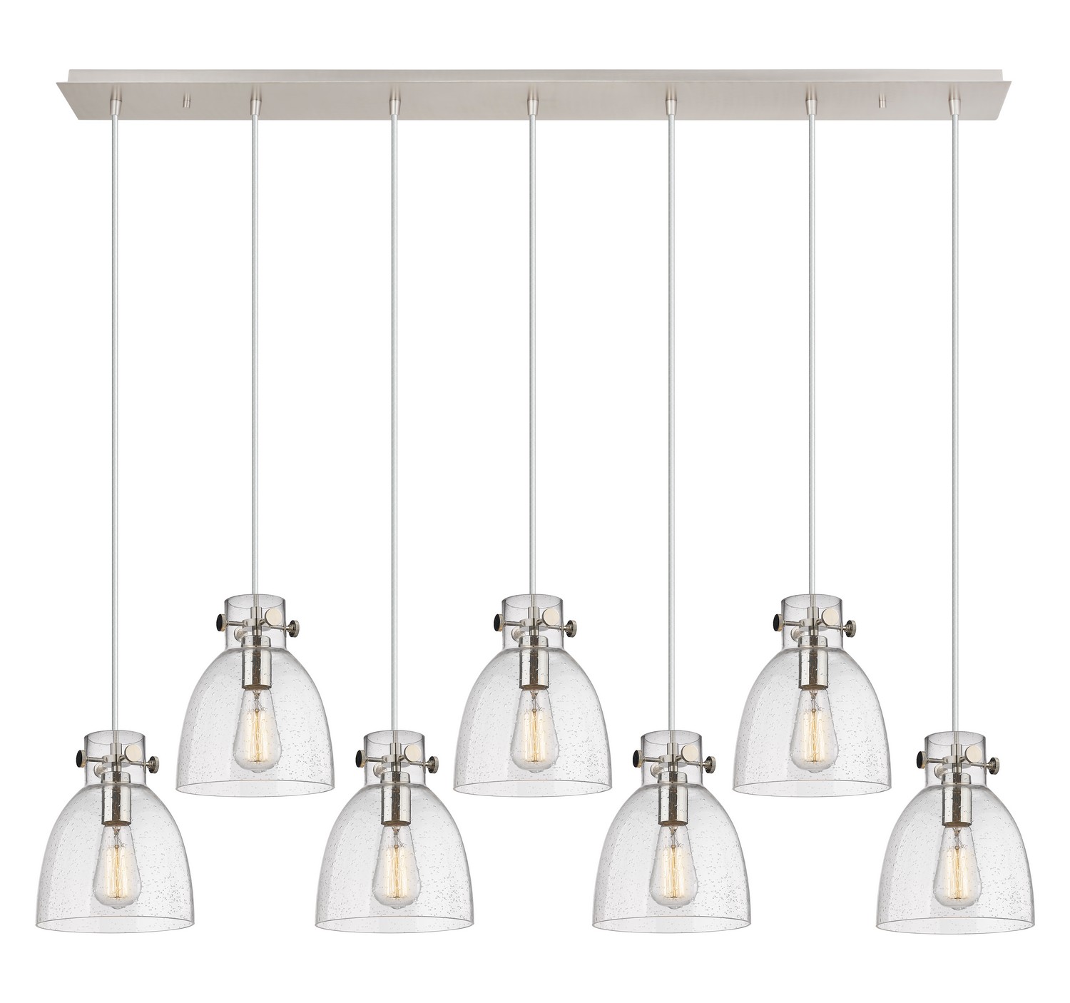 Seven Light Linear Pendant by Innovations - Downtown Urban Collection, Polished Nickel Finish - 127-410-1PS-PN-G412-8SDY