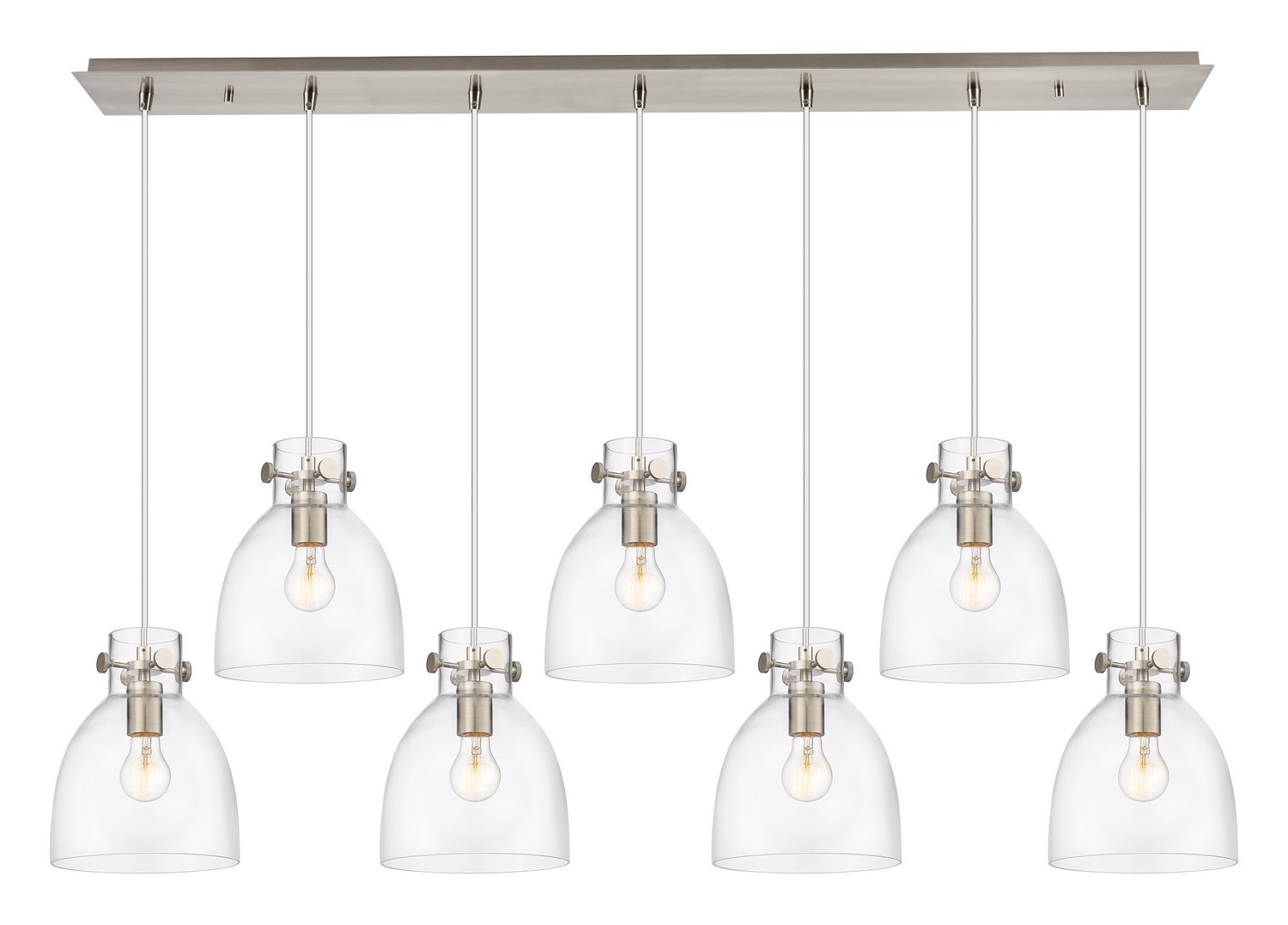 Seven Light Linear Pendant by Innovations - Downtown Urban Collection, Brushed Satin Nickel Finish - 127-410-1PS-SN-G412-8CL