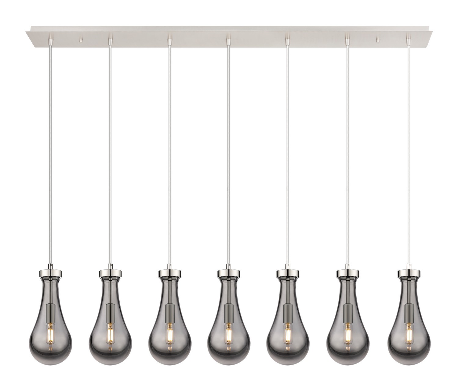 Seven Light Linear Pendant by Innovations - Downtown Urban Collection, Polished Nickel Finish - 127-451-1P-PN-G451-5SM