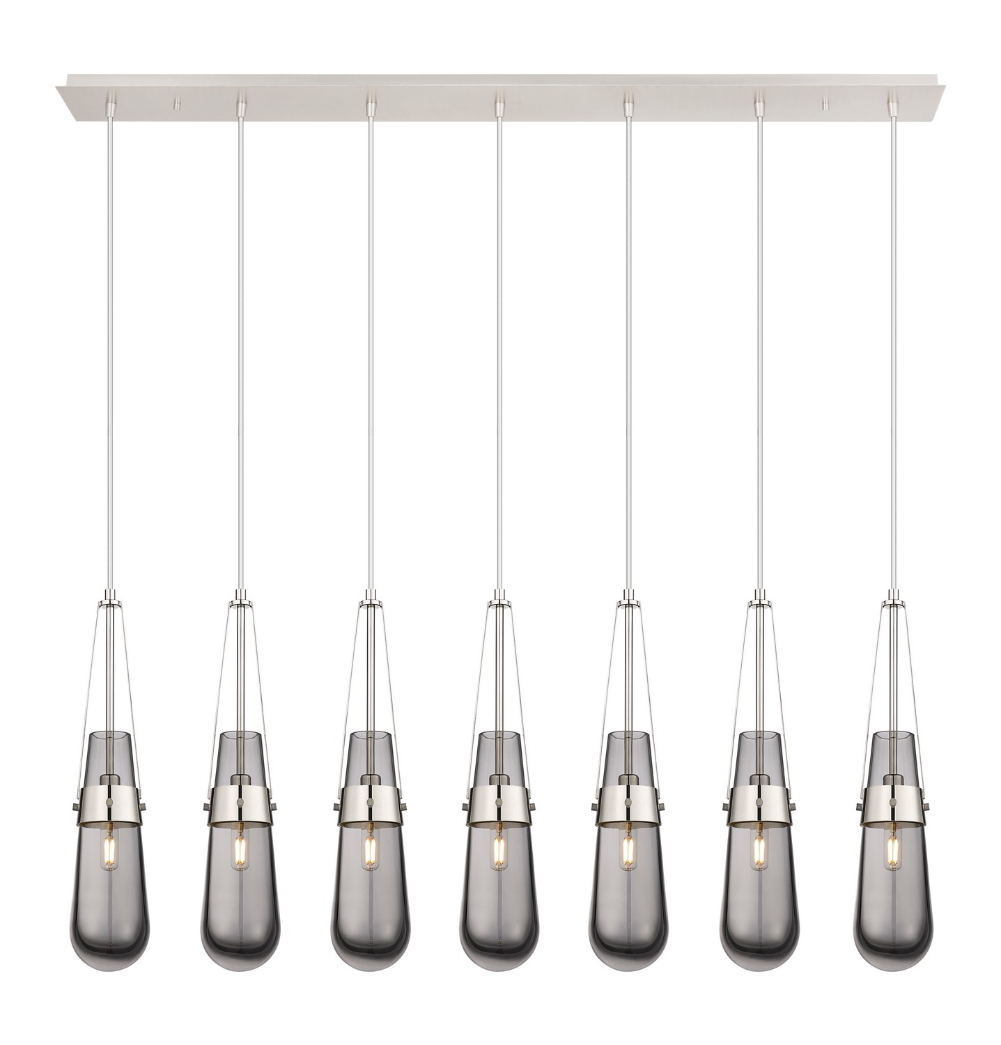 Seven Light Linear Pendant by Innovations - Downtown Urban Collection, Polished Nickel Finish - 127-452-1P-PN-G452-4SM