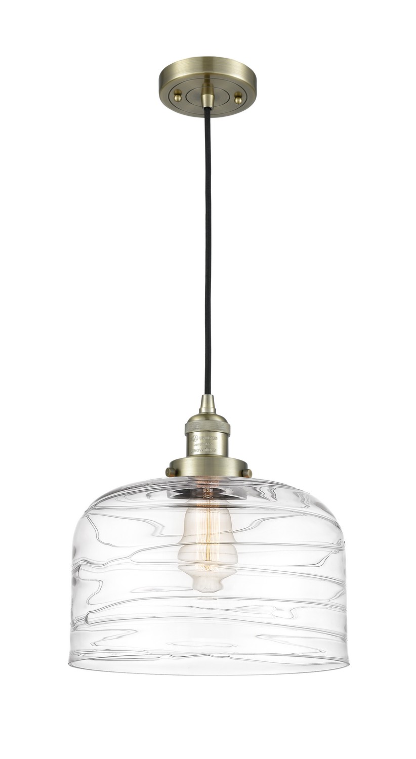 One Light Mini Pendant by Innovations - Franklin Restoration Collection, Antique Brass Finish - 201C-AB-G713-L