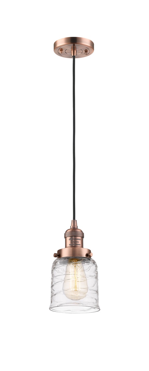 One Light Mini Pendant by Innovations - Franklin Restoration Collection, Antique Copper Finish - 201C-AC-G513